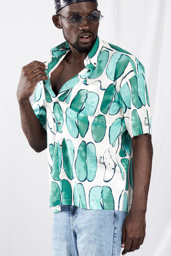 Bright White with Glacier Green Printed Lightweight Premium Cotton Oversized Shirt 10068-BD-BLK-OSS-SS-38,10068-BD-BLK-OSS-SS-39,10068-BD-BLK-OSS-SS-40,10068-BD-BLK-OSS-SS-42,10068-BD-BLK-OSS-SS-44,10068-BD-BLK-OSS-SS-46,10068-BD-BLK-OSS-SS-48,10068-BD-BLK-OSS-SS-50,10068-BD-BLK-OSS-SS-52