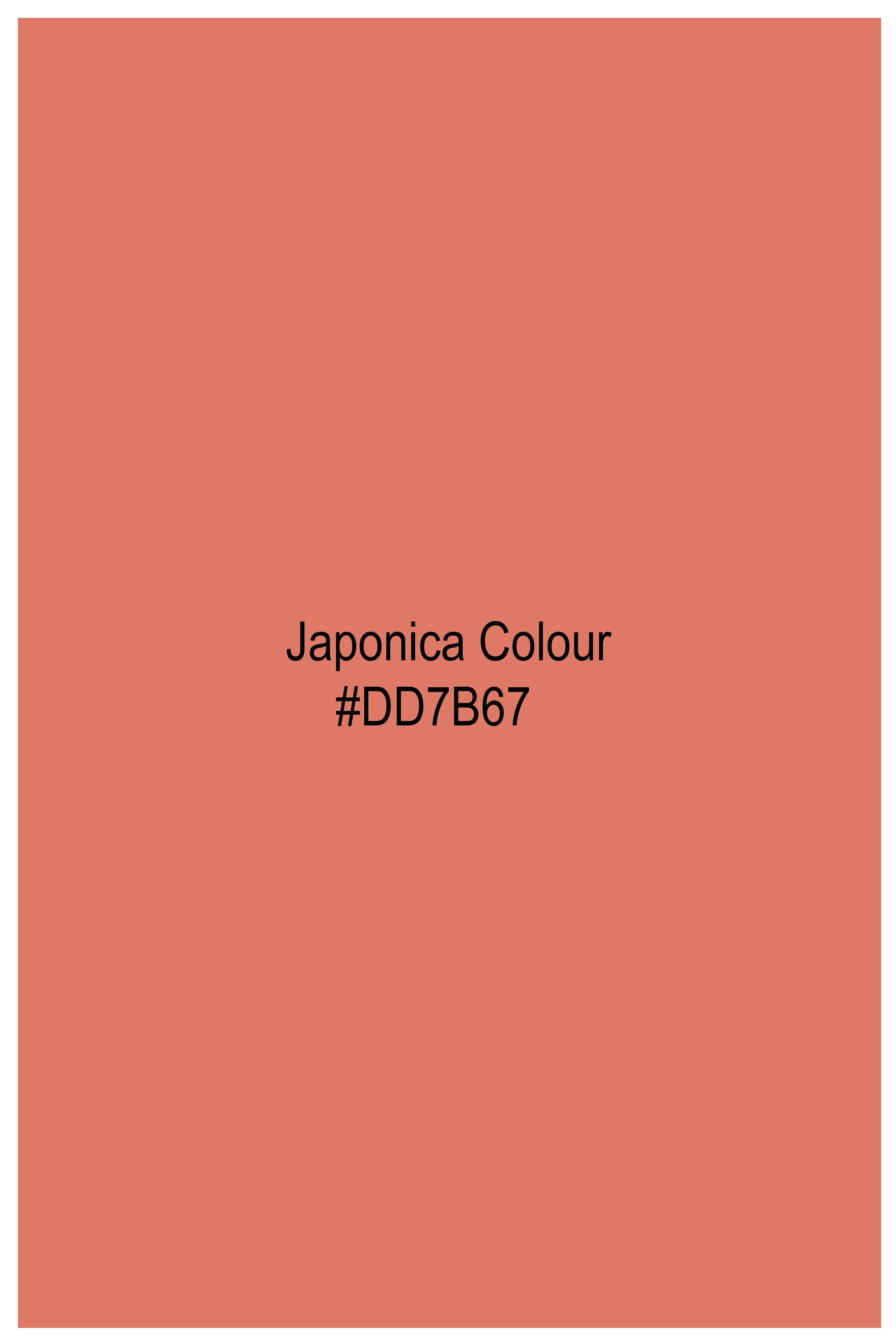 Japonica Peach Chambray Designer Shirt