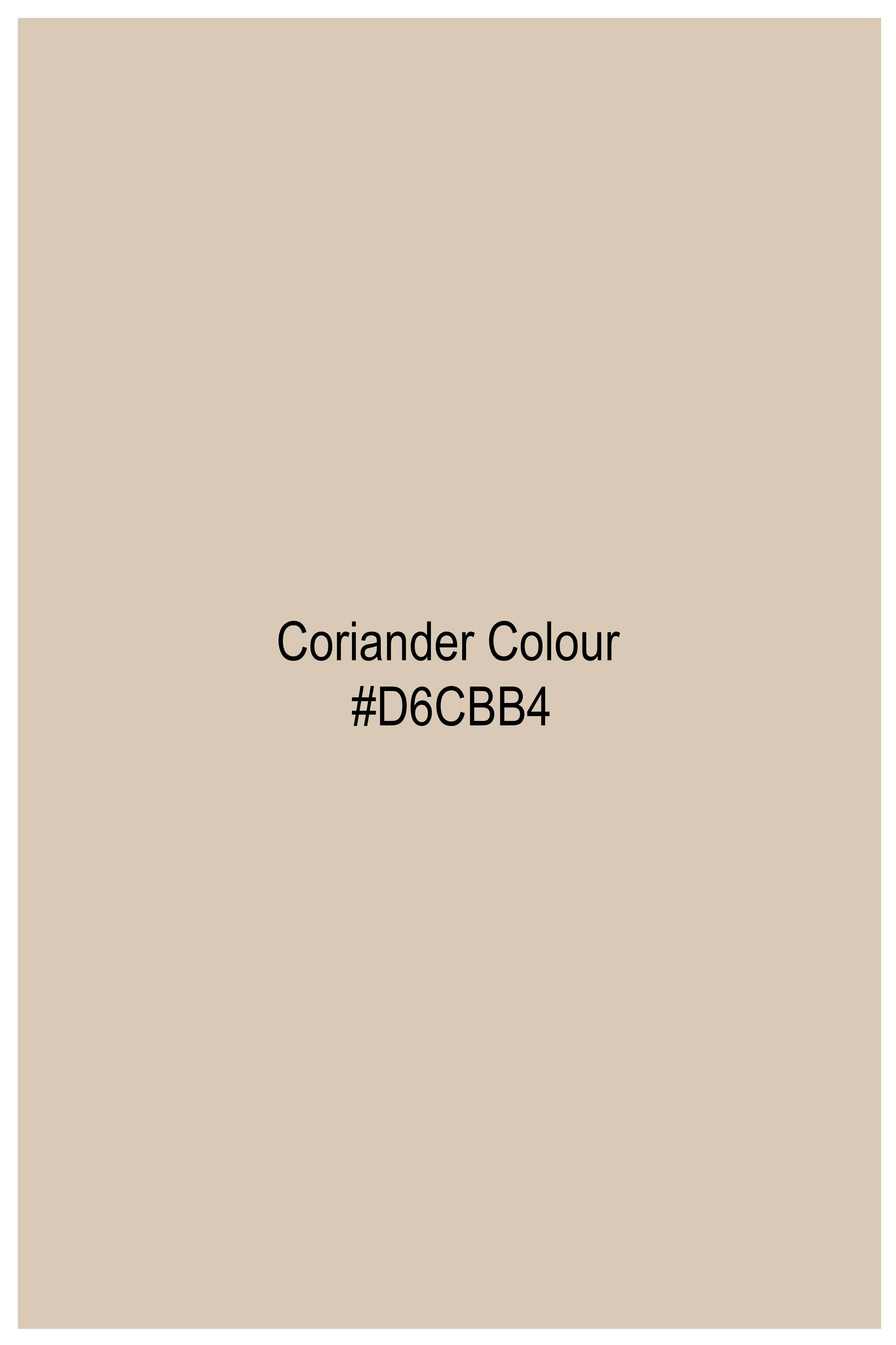 Coriander Brown Super Soft Premium Cotton Designer Shirt