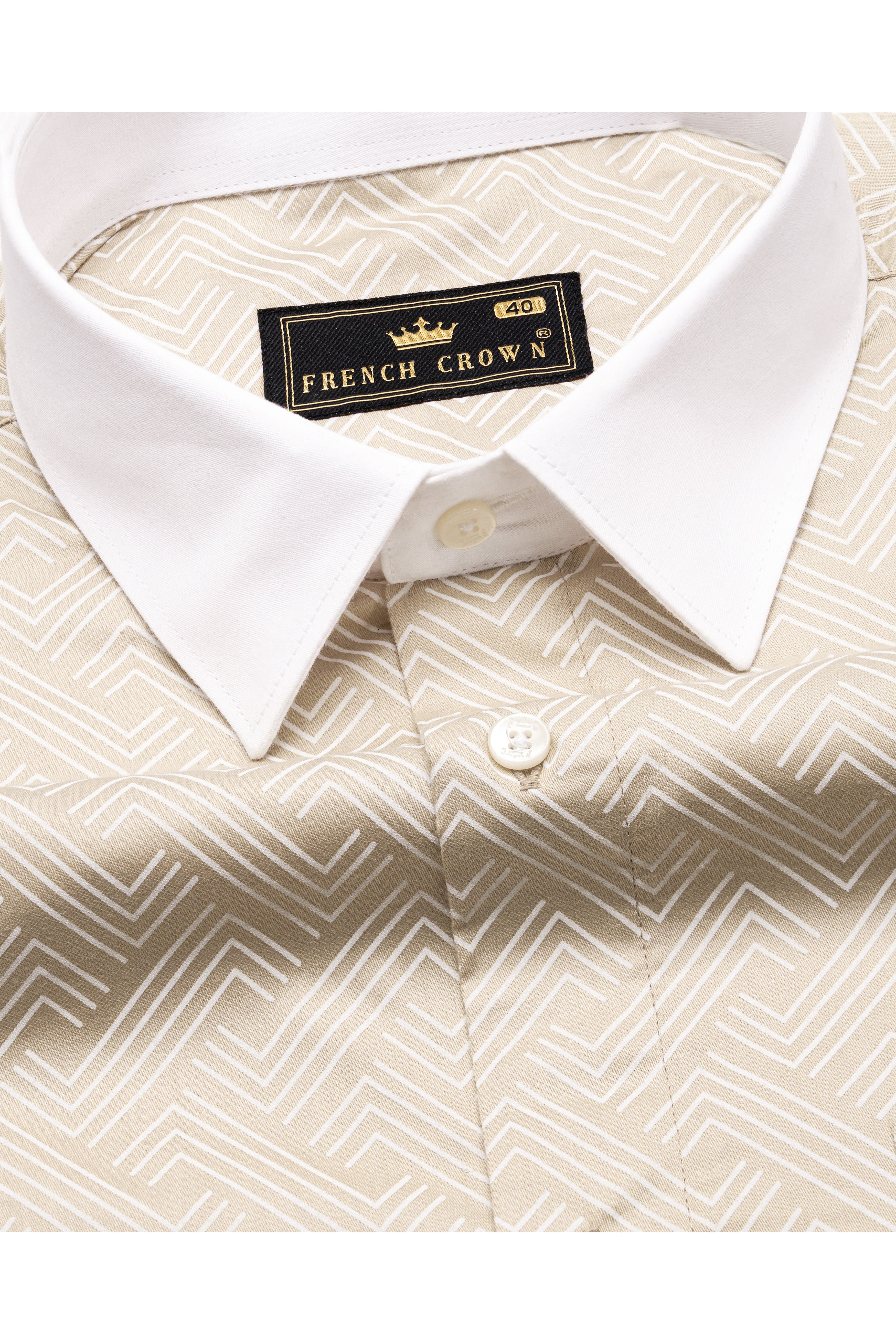 Hampton Brown with White Cuffs and Collar Super Soft Premium Cotton Shirt