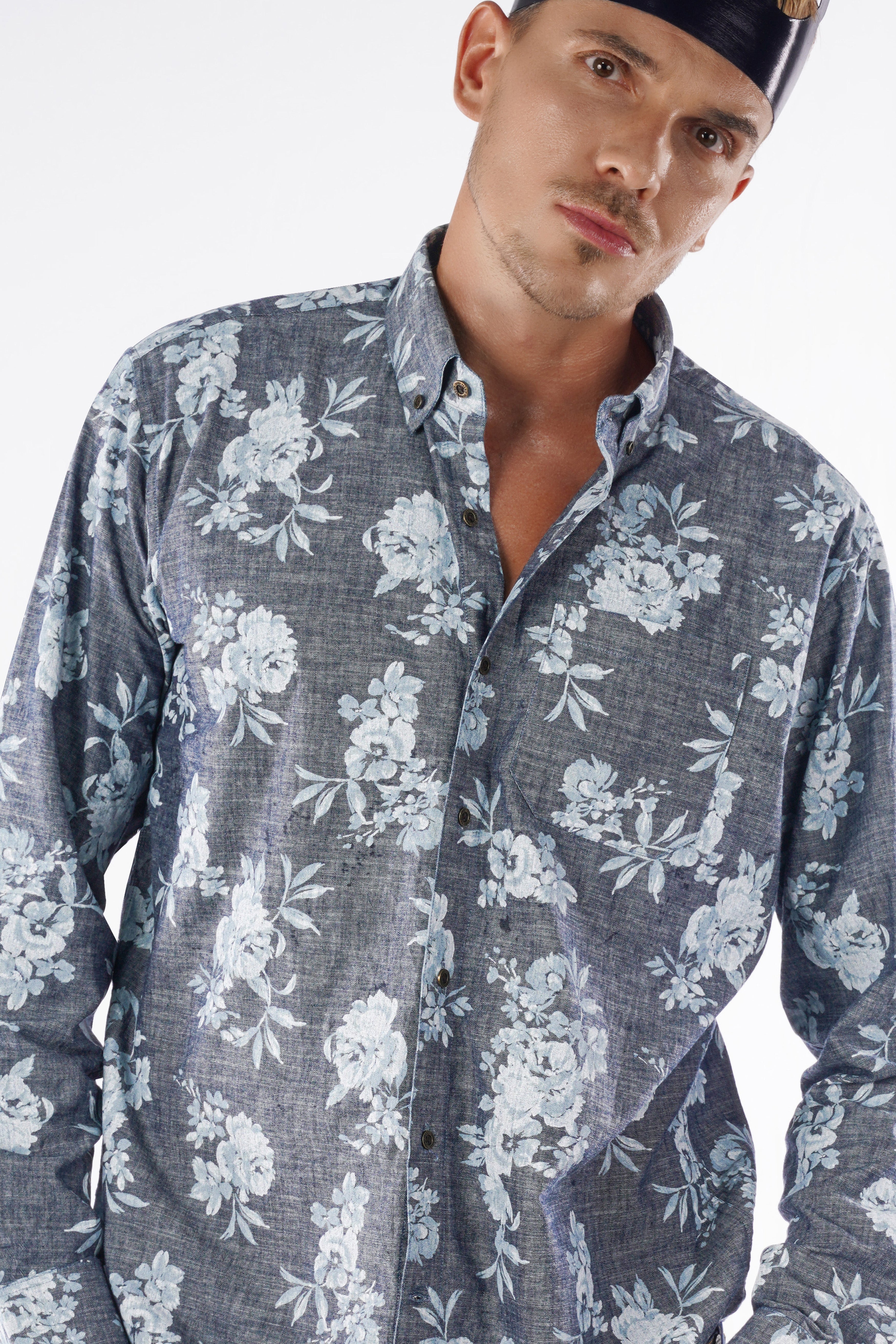 Nevada with Languid Gray Floral Textured Denim Shirt 10146-BD-MB-38, 10146-BD-MB-H-38, 10146-BD-MB-39, 10146-BD-MB-H-39, 10146-BD-MB-40, 10146-BD-MB-H-40, 10146-BD-MB-42, 10146-BD-MB-H-42, 10146-BD-MB-44, 10146-BD-MB-H-44, 10146-BD-MB-46, 10146-BD-MB-H-46, 10146-BD-MB-48, 10146-BD-MB-H-48, 10146-BD-MB-50, 10146-BD-MB-H-50, 10146-BD-MB-52, 10146-BD-MB-H-52