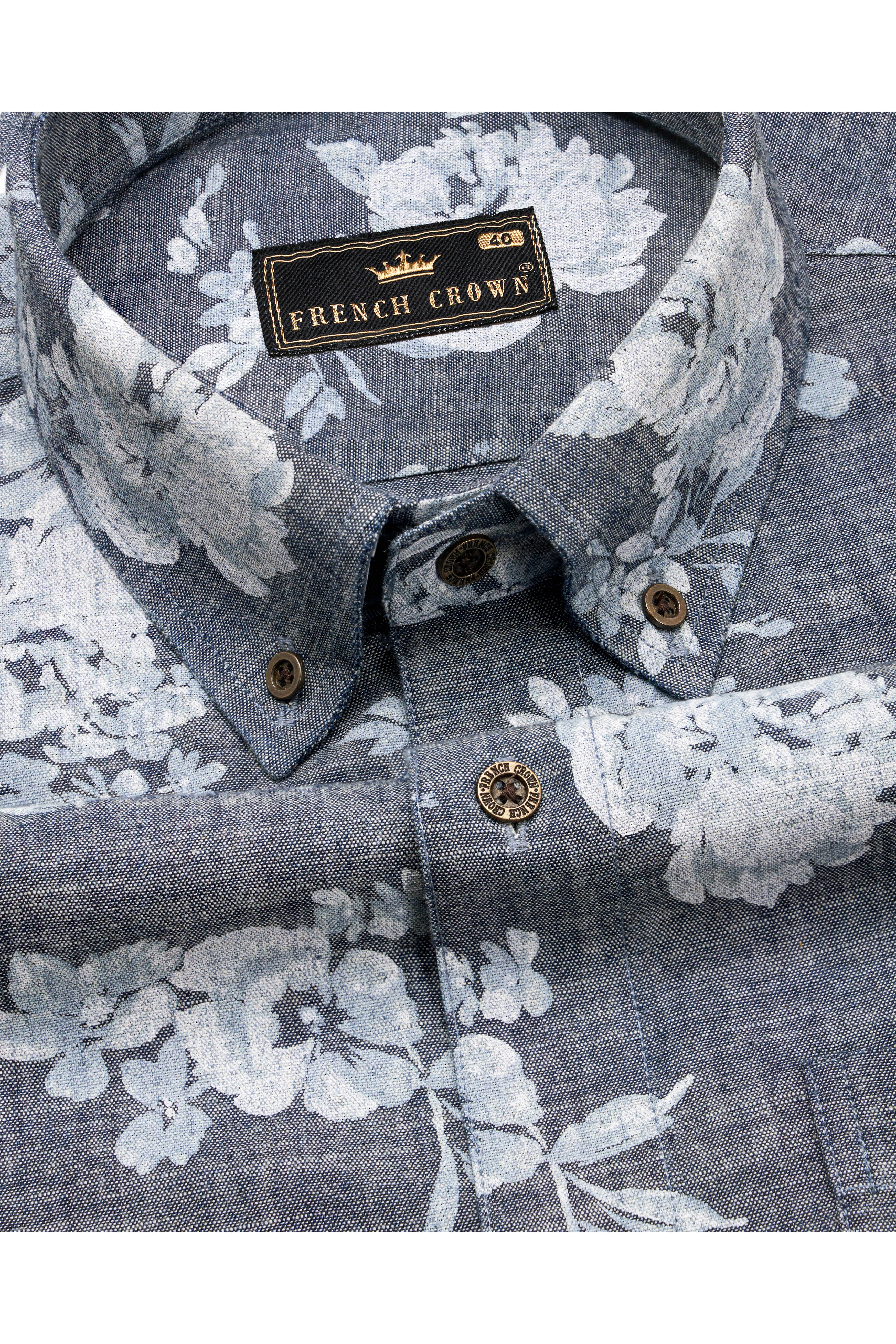 Nevada with Languid Gray Floral Textured Denim Shirt 10146-BD-38, 10146-BD-H-38, 10146-BD-39, 10146-BD-H-39, 10146-BD-40, 10146-BD-H-40, 10146-BD-42, 10146-BD-H-42, 10146-BD-44, 10146-BD-H-44, 10146-BD-46, 10146-BD-H-46, 10146-BD-48, 10146-BD-H-48, 10146-BD-50, 10146-BD-H-50, 10146-BD-52, 10146-BD-H-52
