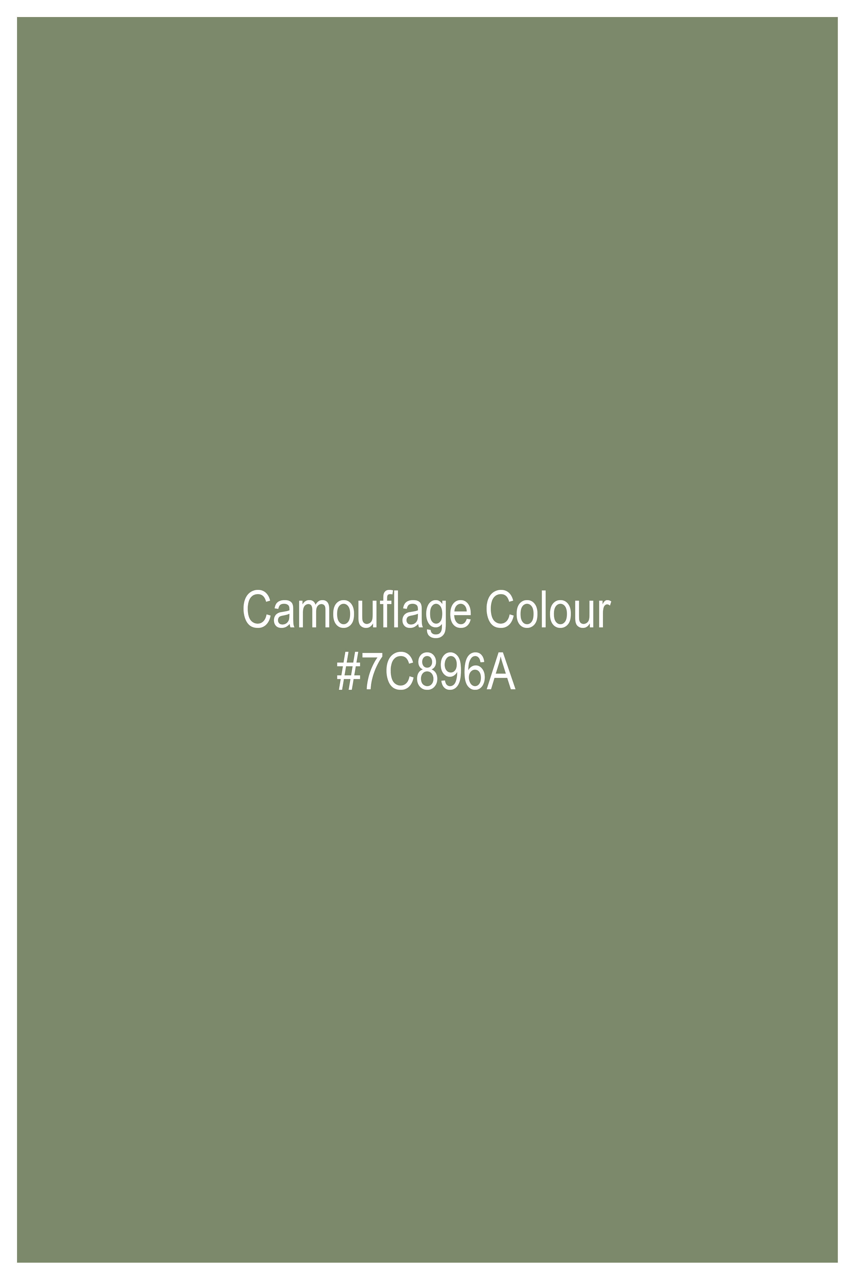 Camouflage Green Luxurious Linen Designer Shirt