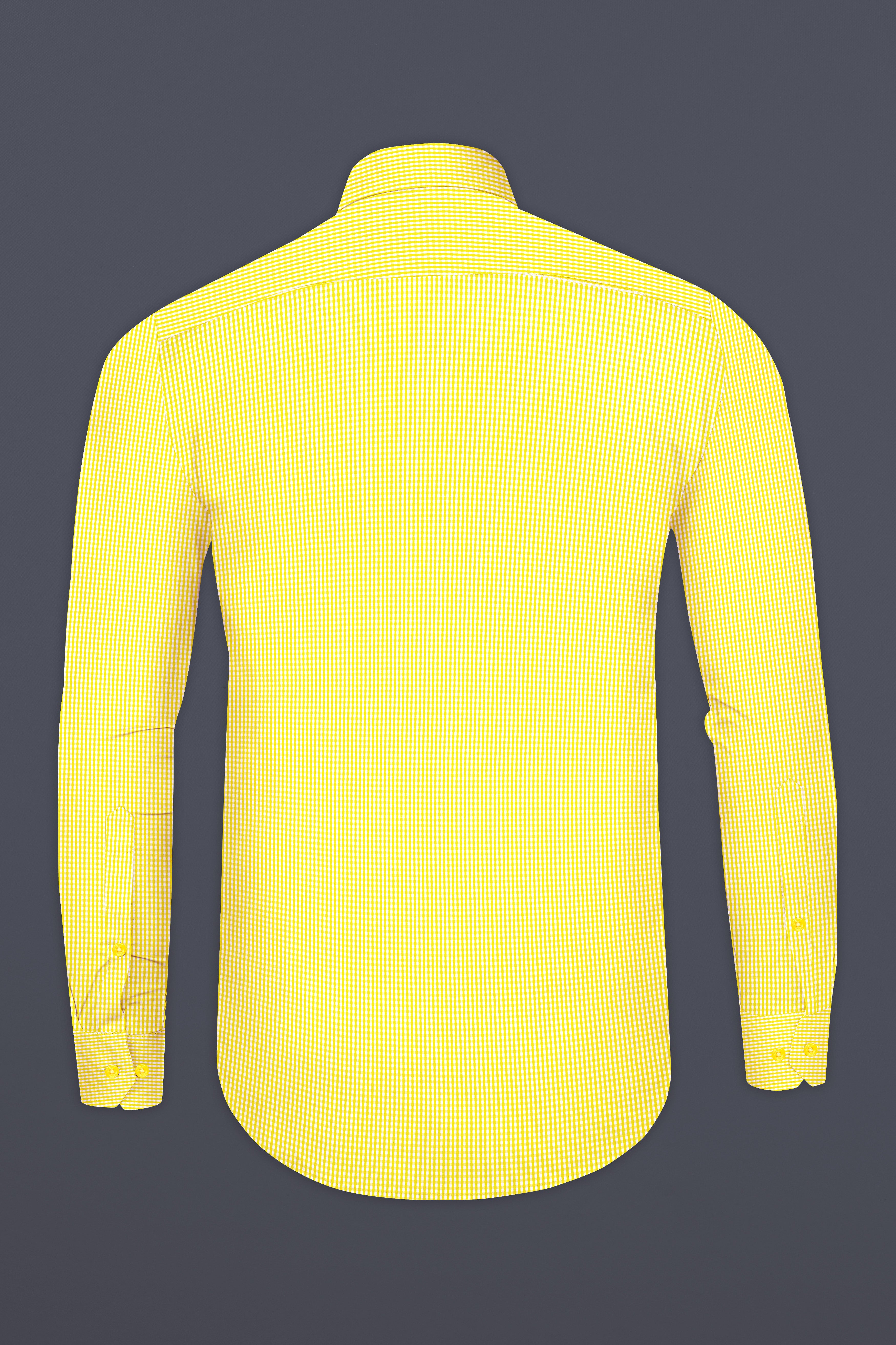 Kournikova Yellow and White Premium Cotton Shirt