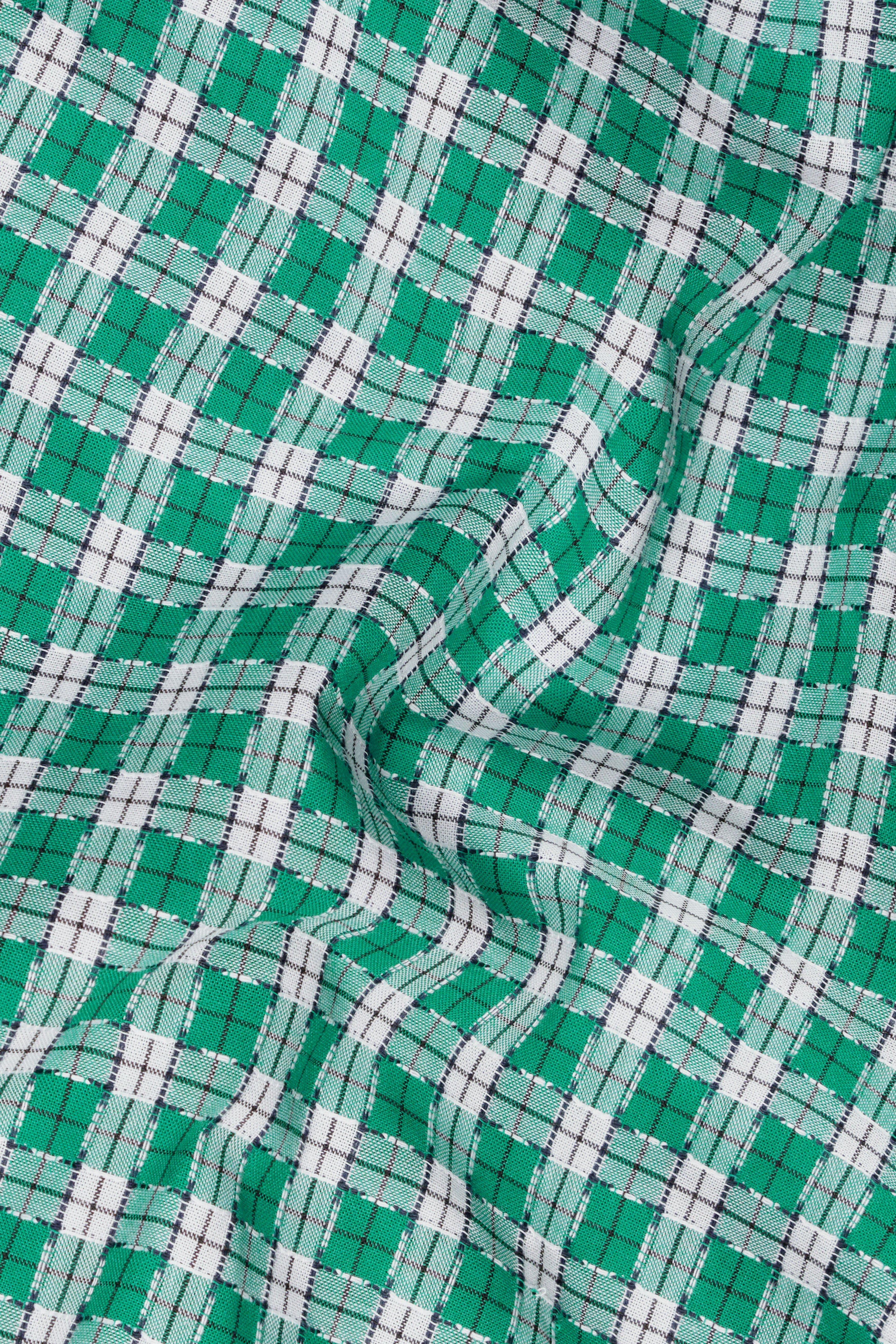 Gossamer Green and White Checkered Dobby Textured Premium Giza Cotton Shirt 10161-BD-38, 10161-BD-H-38, 10161-BD-39, 10161-BD-H-39, 10161-BD-40, 10161-BD-H-40, 10161-BD-42, 10161-BD-H-42, 10161-BD-44, 10161-BD-H-44, 10161-BD-46, 10161-BD-H-46, 10161-BD-48, 10161-BD-H-48, 10161-BD-50, 10161-BD-H-50, 10161-BD-52, 10161-BD-H-52
