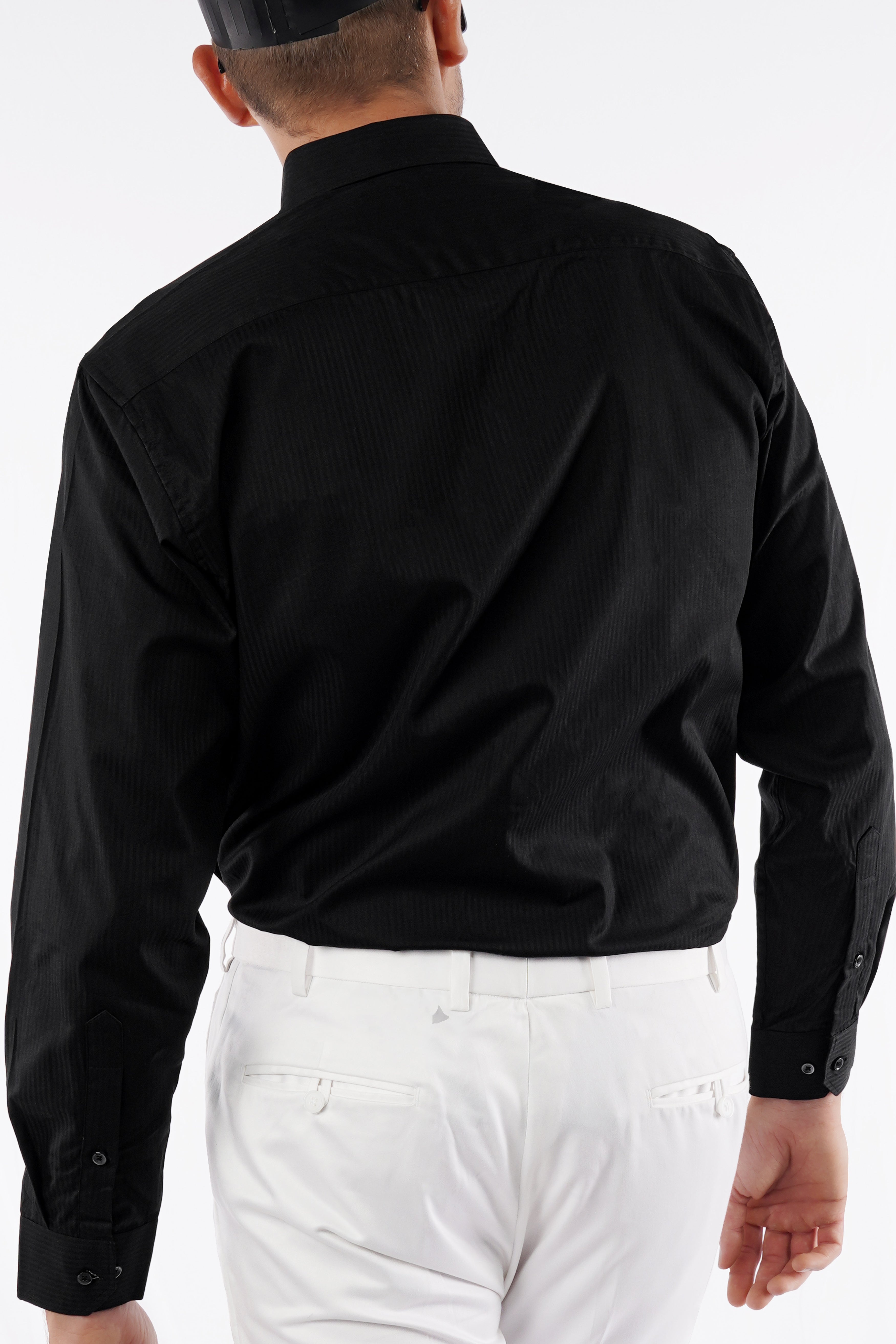 Jade Black Twill Premium Cotton Shirt