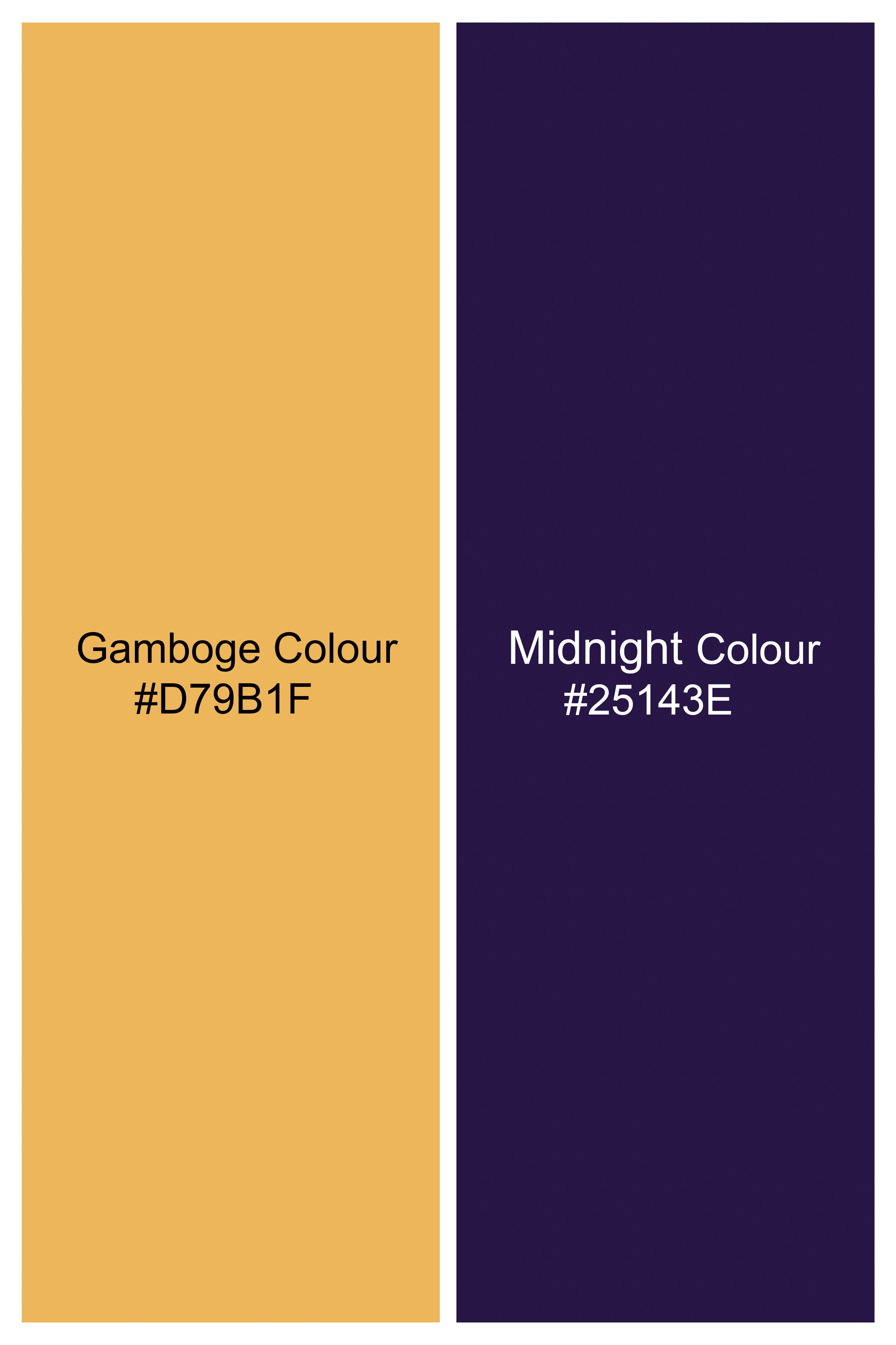 Gamboge Brown and Midnight Blue Royal Oxford Shirt