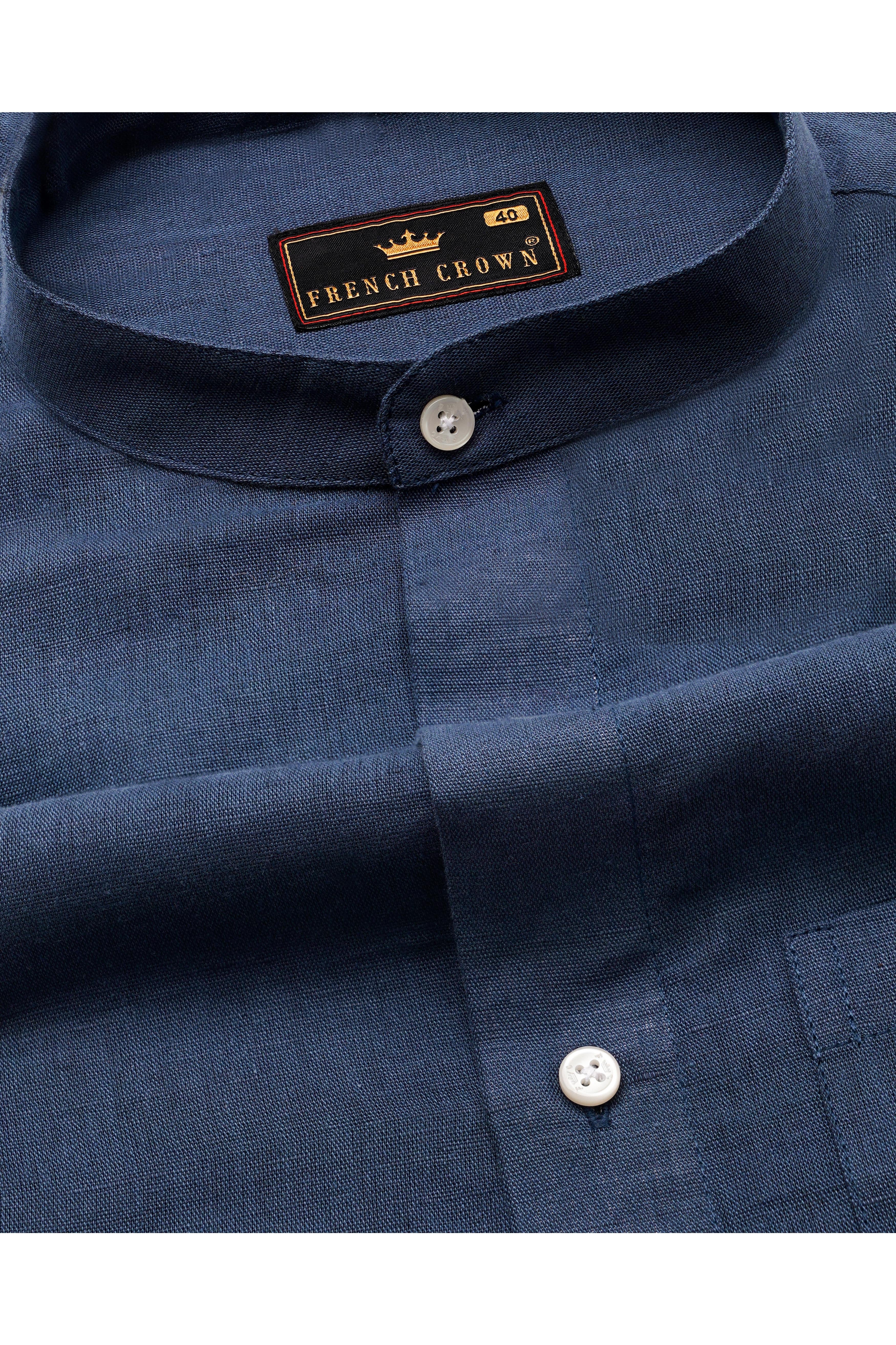 Nile Blue Luxurious Linen Shirt