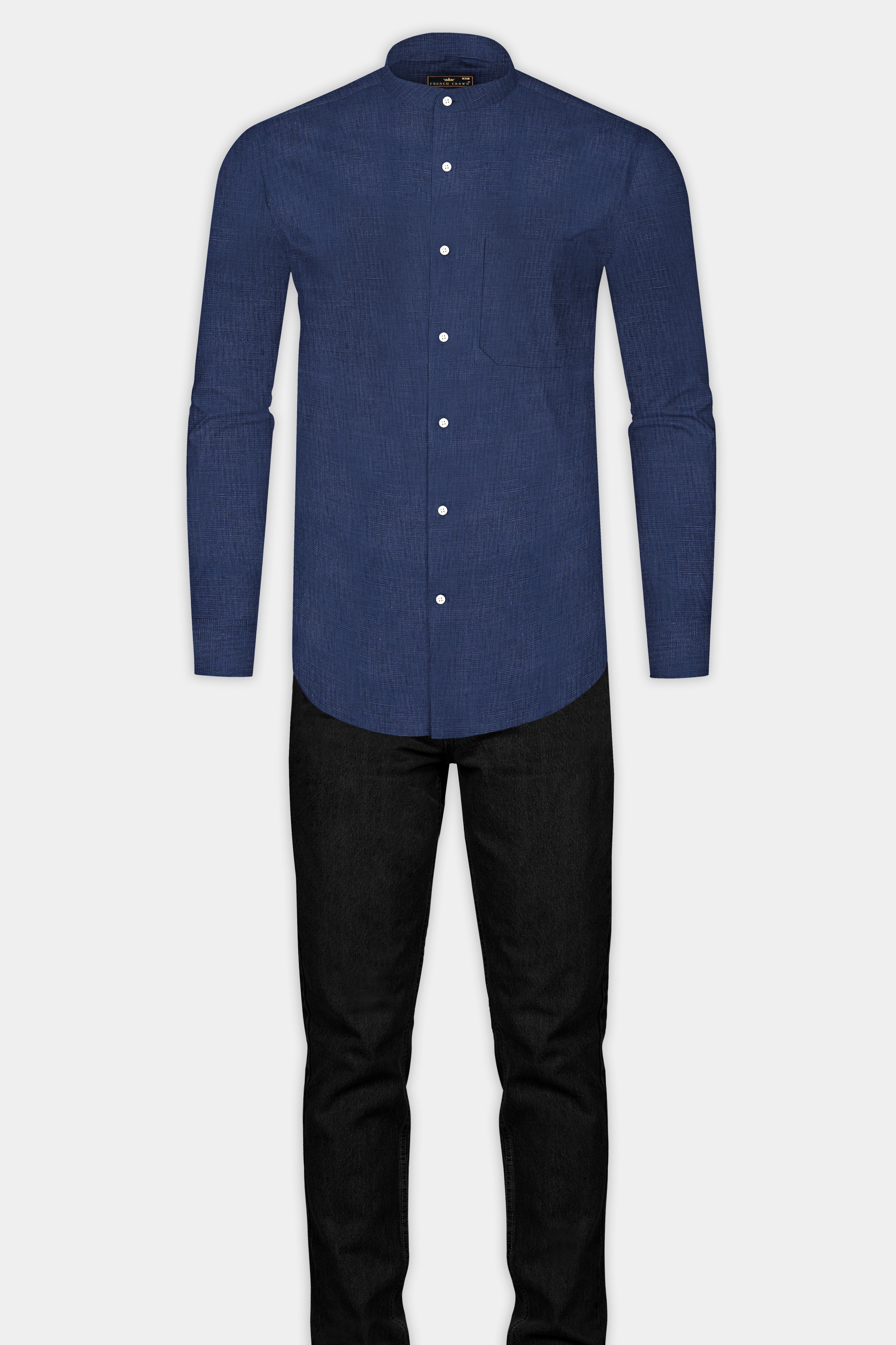 Nile Blue Luxurious Linen Shirt