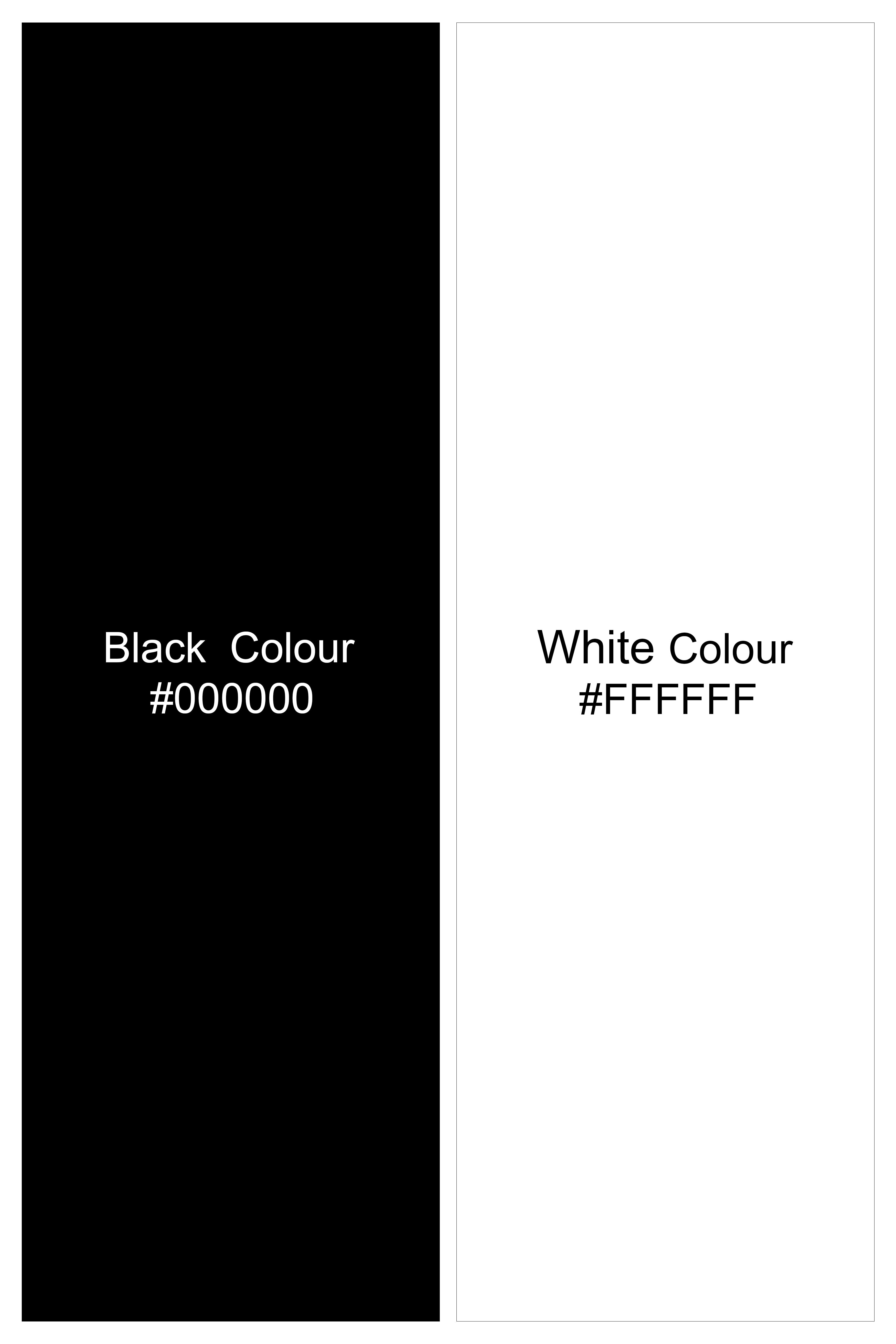 Jade Black and White Printed Premium Cotton Designer Shirt