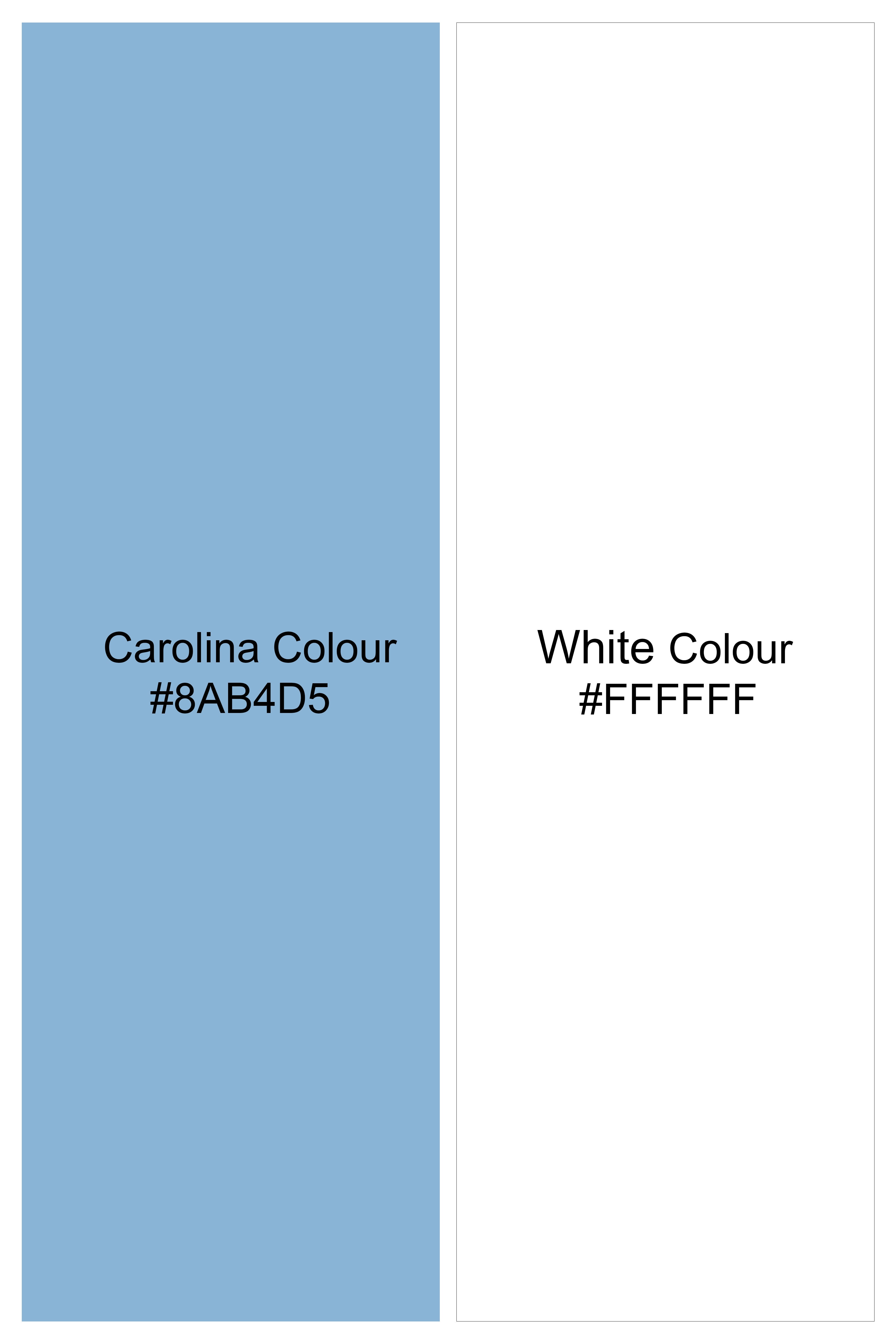 Carolina Sky Blue Striped Premium Cotton Kurta Shirt
