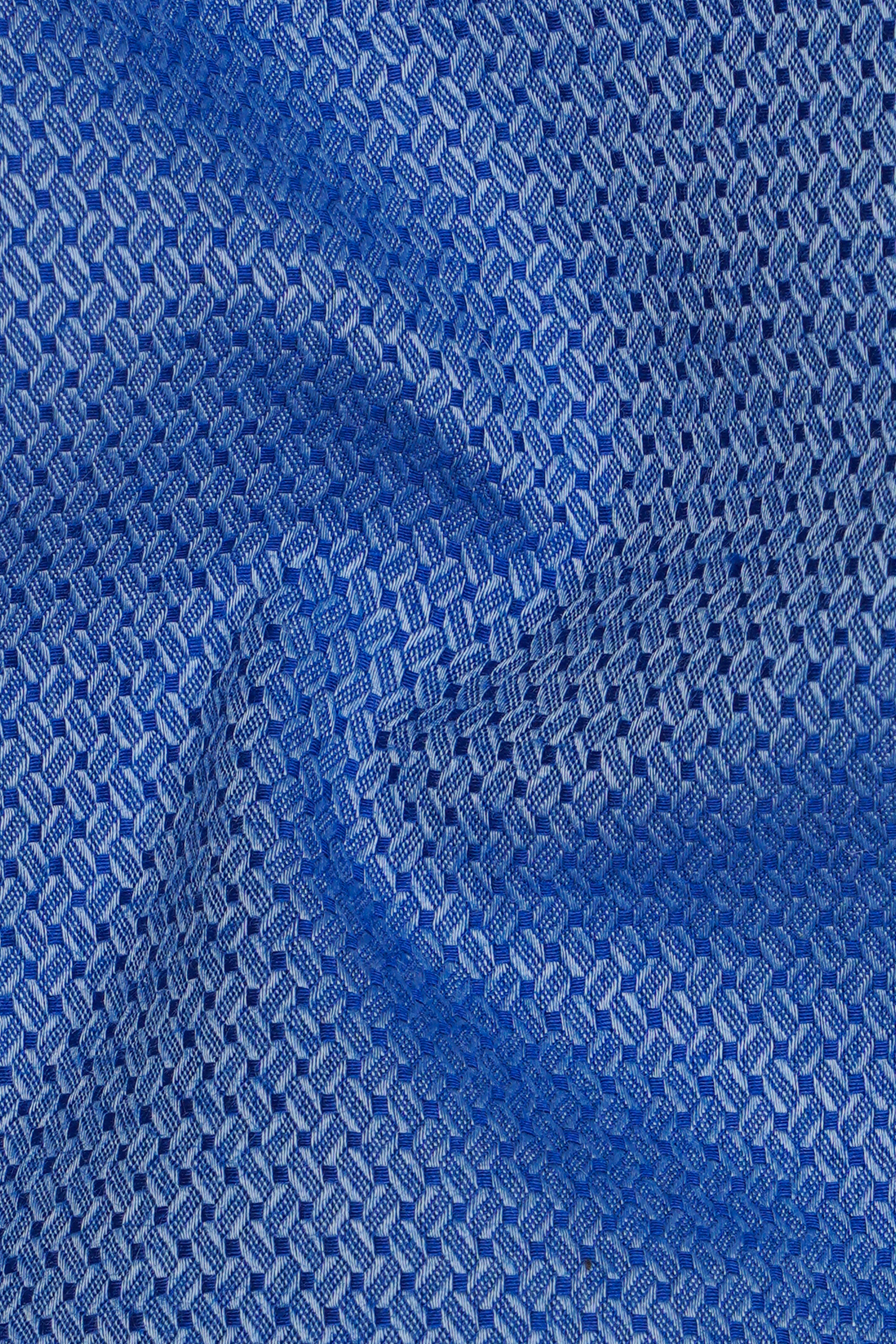 Cornflower Blue Dobby Textured Premium Giza Cotton Shirt