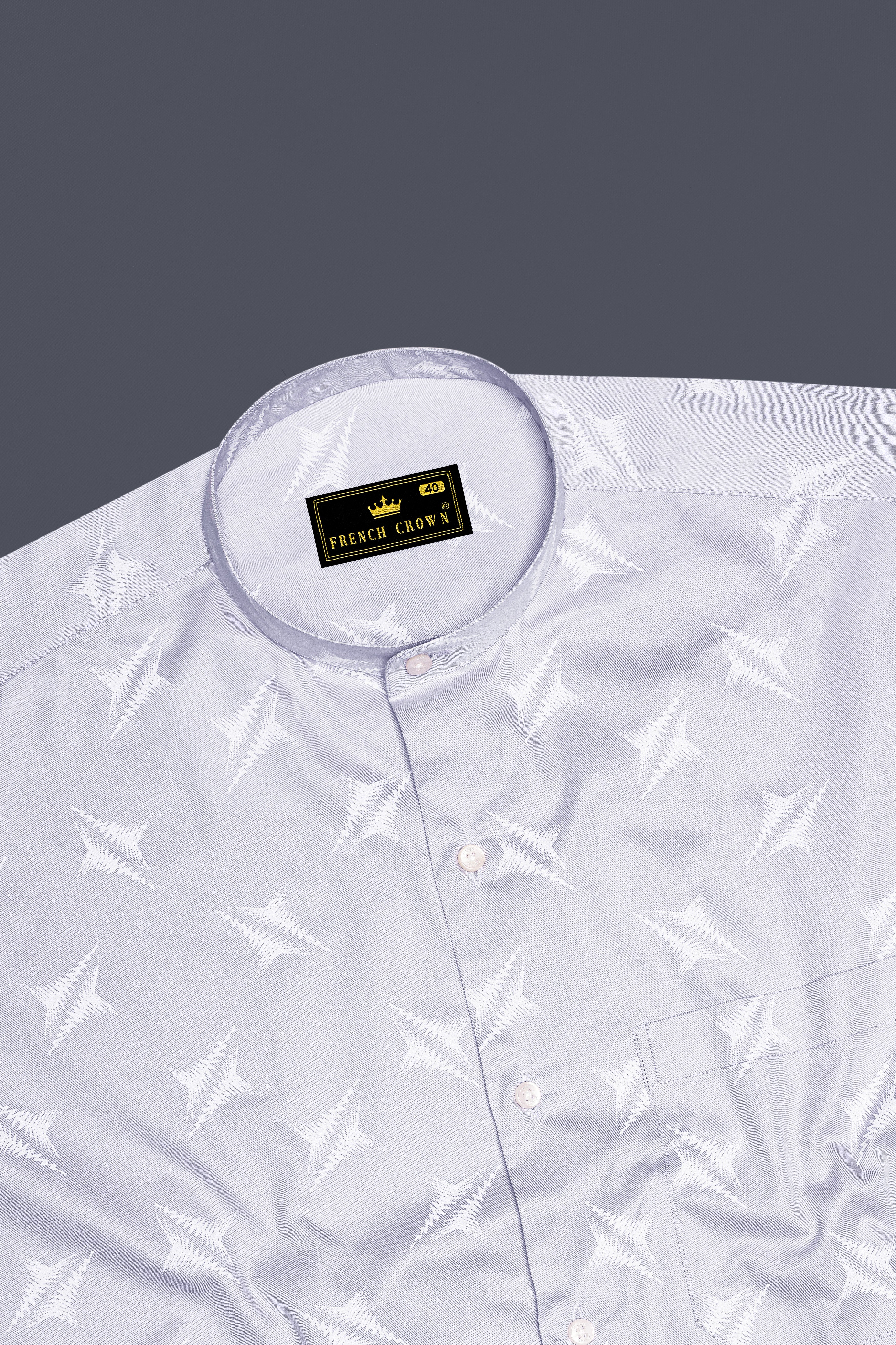 Ghost Gray and White Super Soft Premium Cotton Shirt