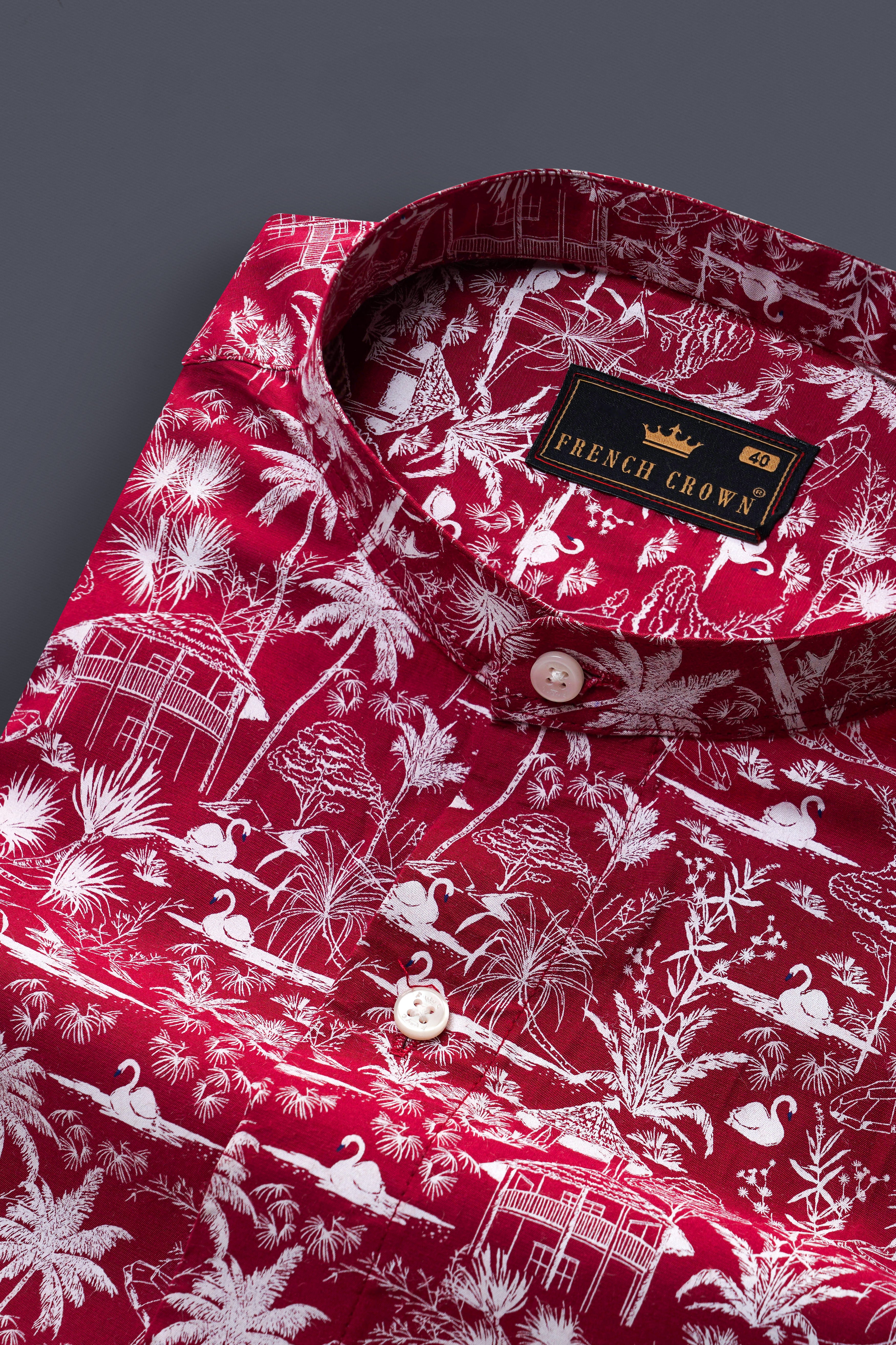 Reddish Printed Royal Oxford Shirt