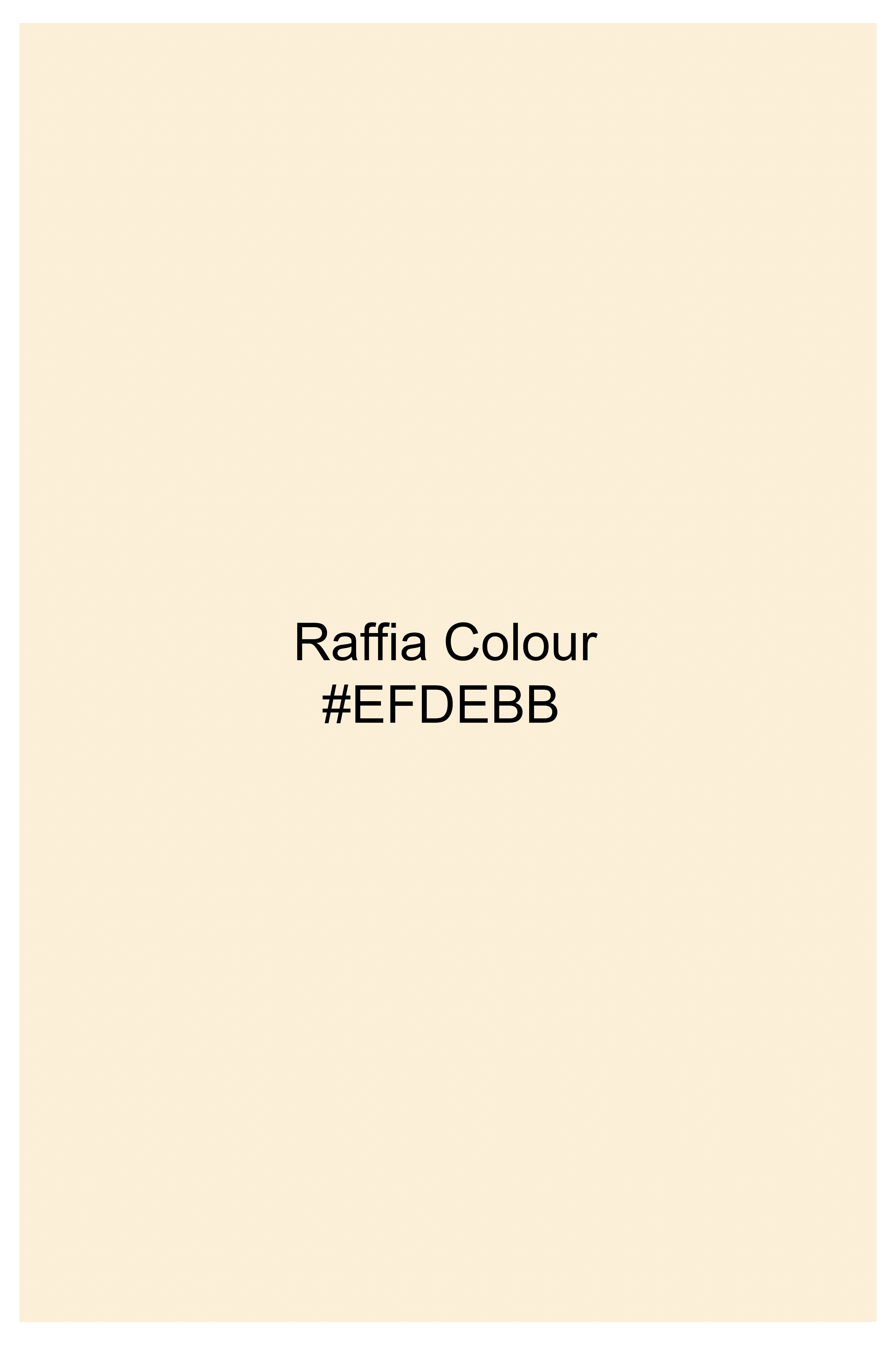 Raffia Cream Lord Hanuman Hand Painted Luxurious Linen Designer Shirt