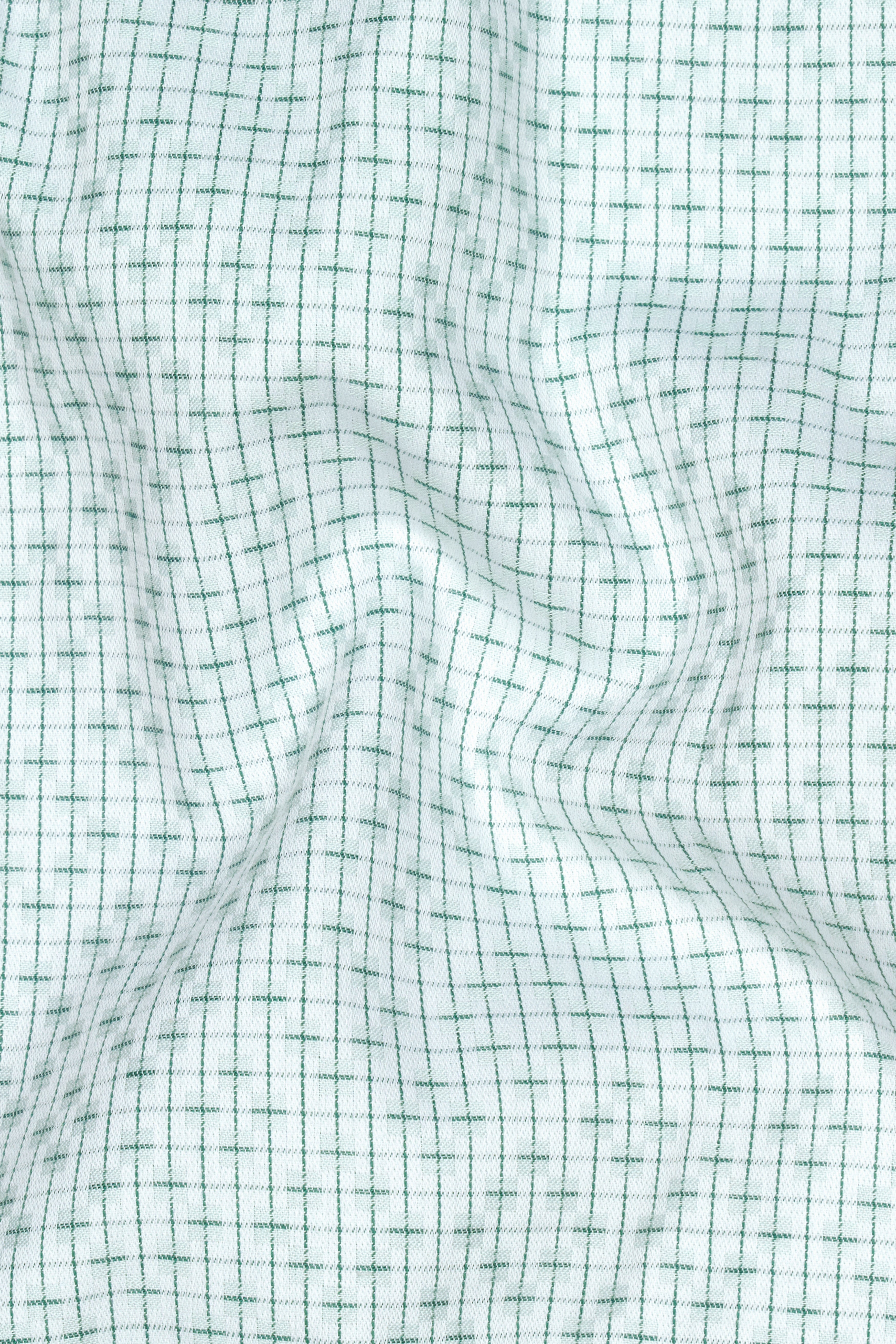 Nobel Light Green Dobby Textured Premium Giza Cotton Shirt
