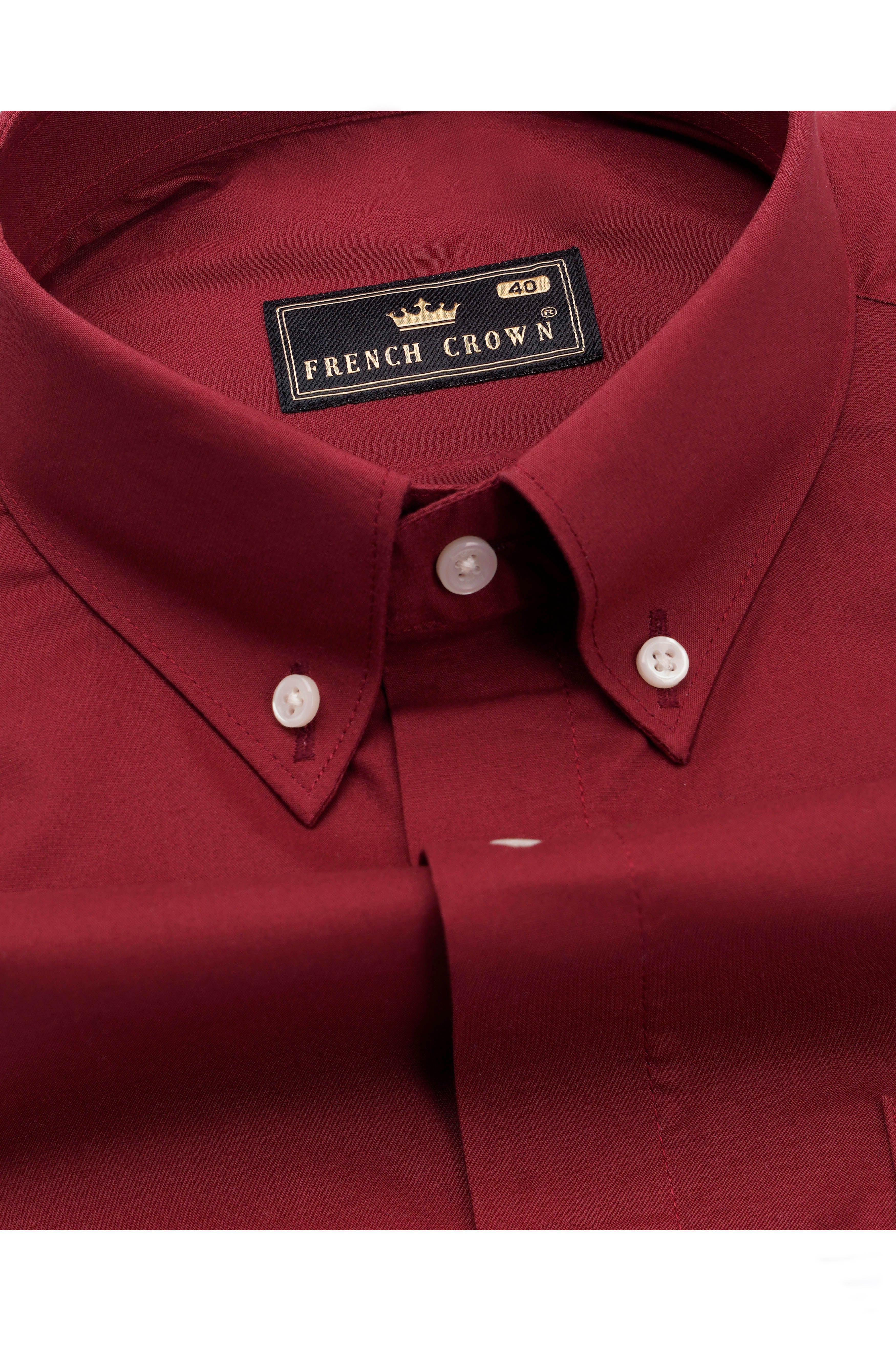 Espresso Red Chambray Button Down Shirt