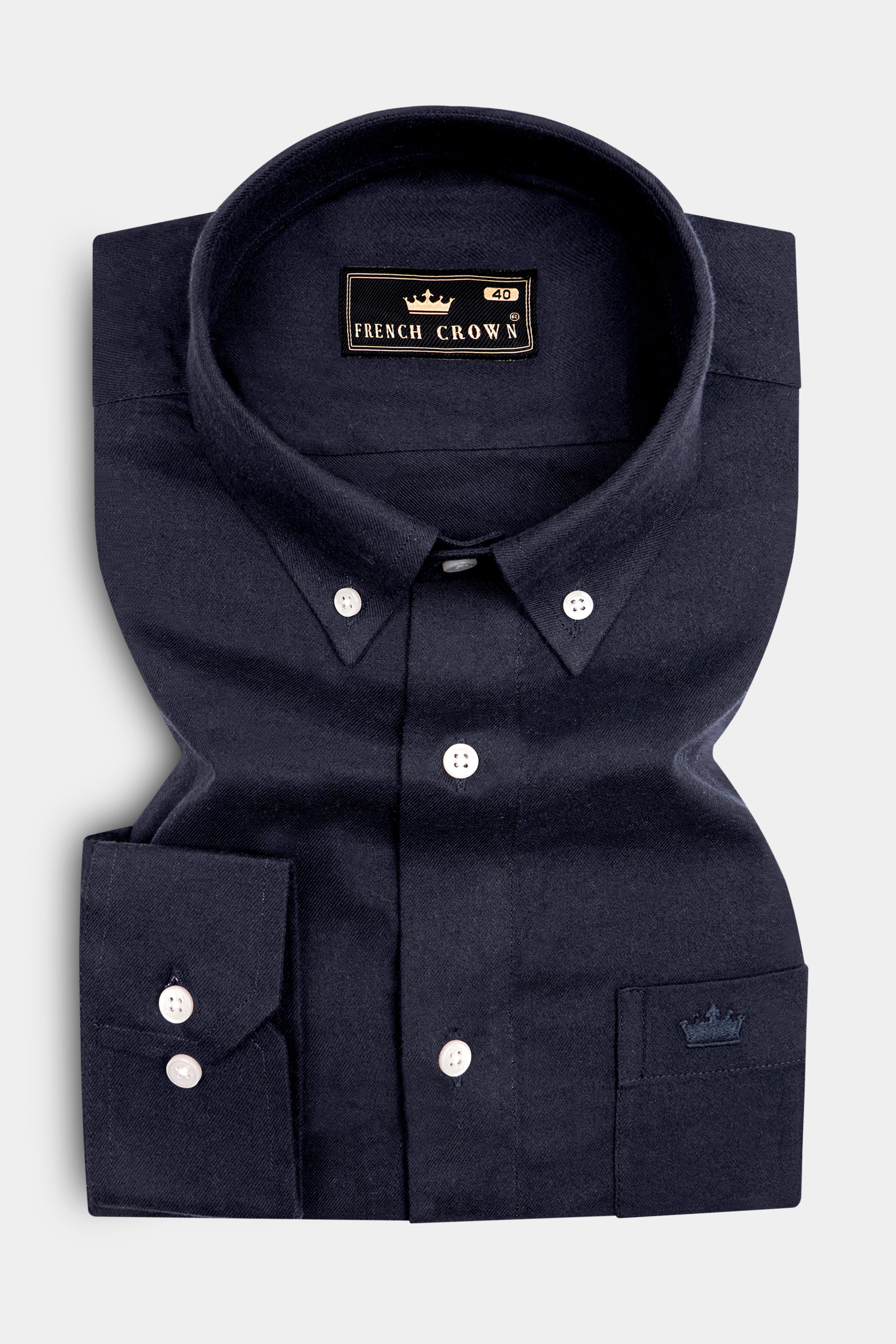 Charade Navy Blue Luxuries linen Shirt