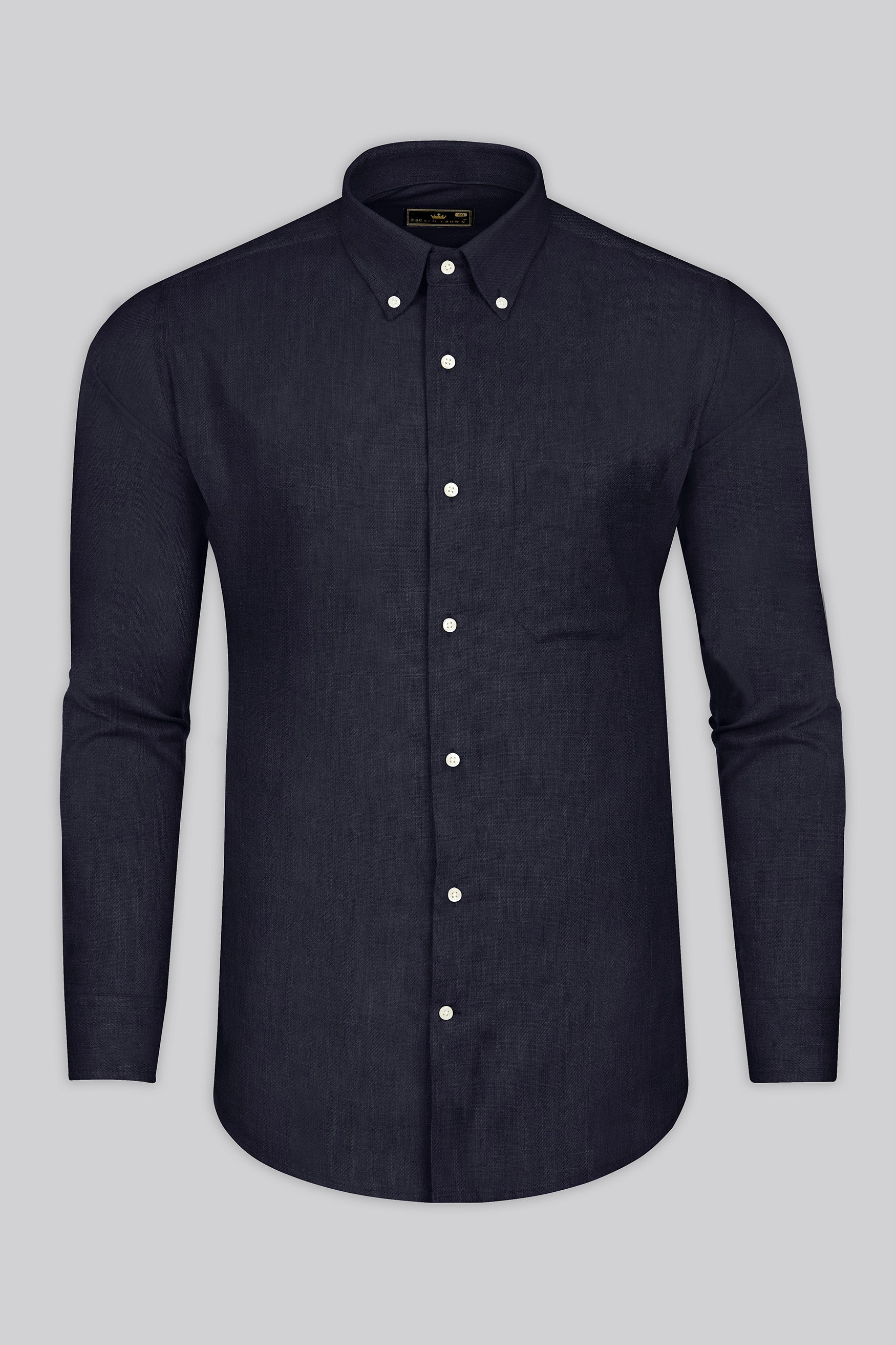 Charade Navy Blue Luxuries linen Shirt