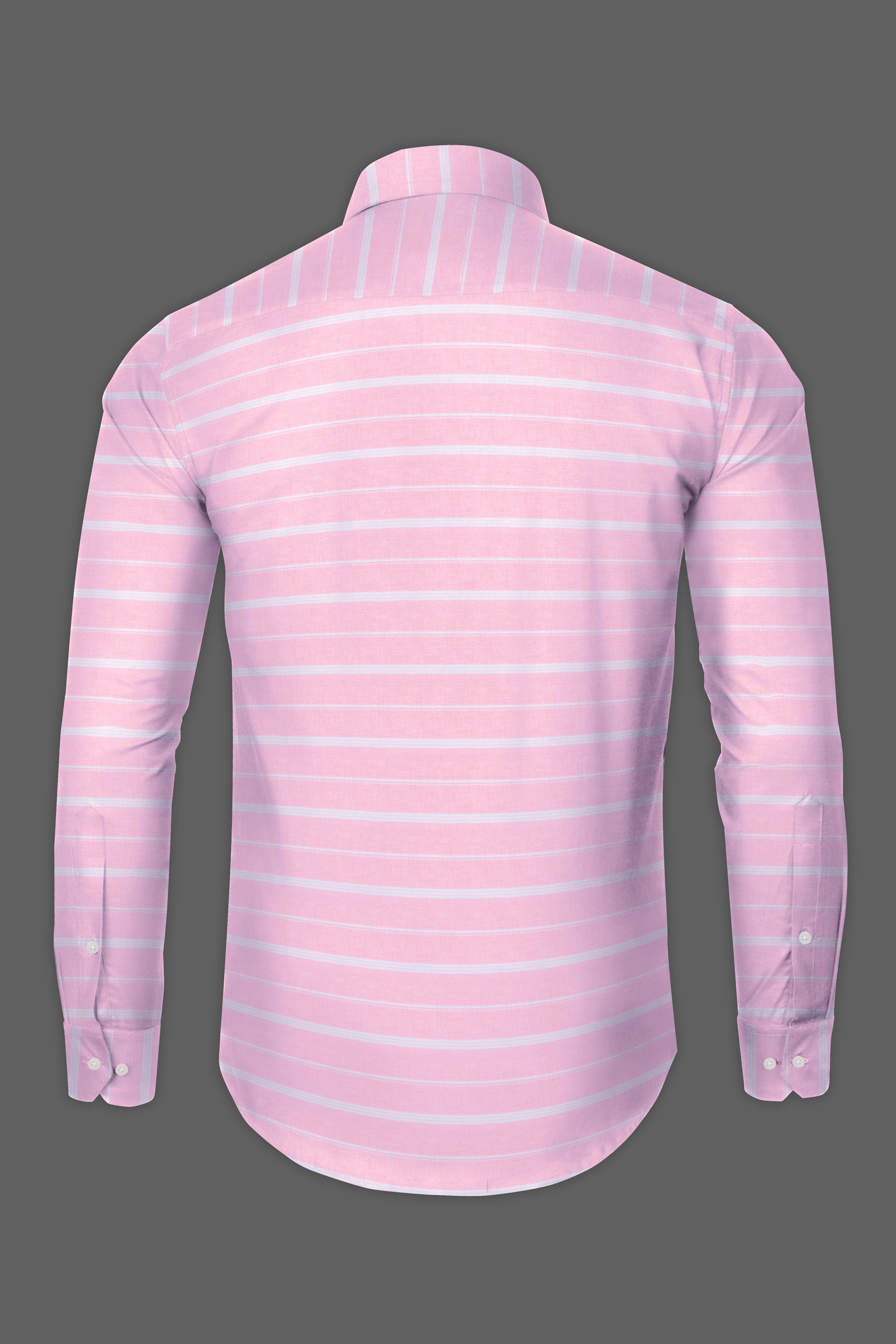 Thistle Pink with White Striped Royal Oxford Shirt