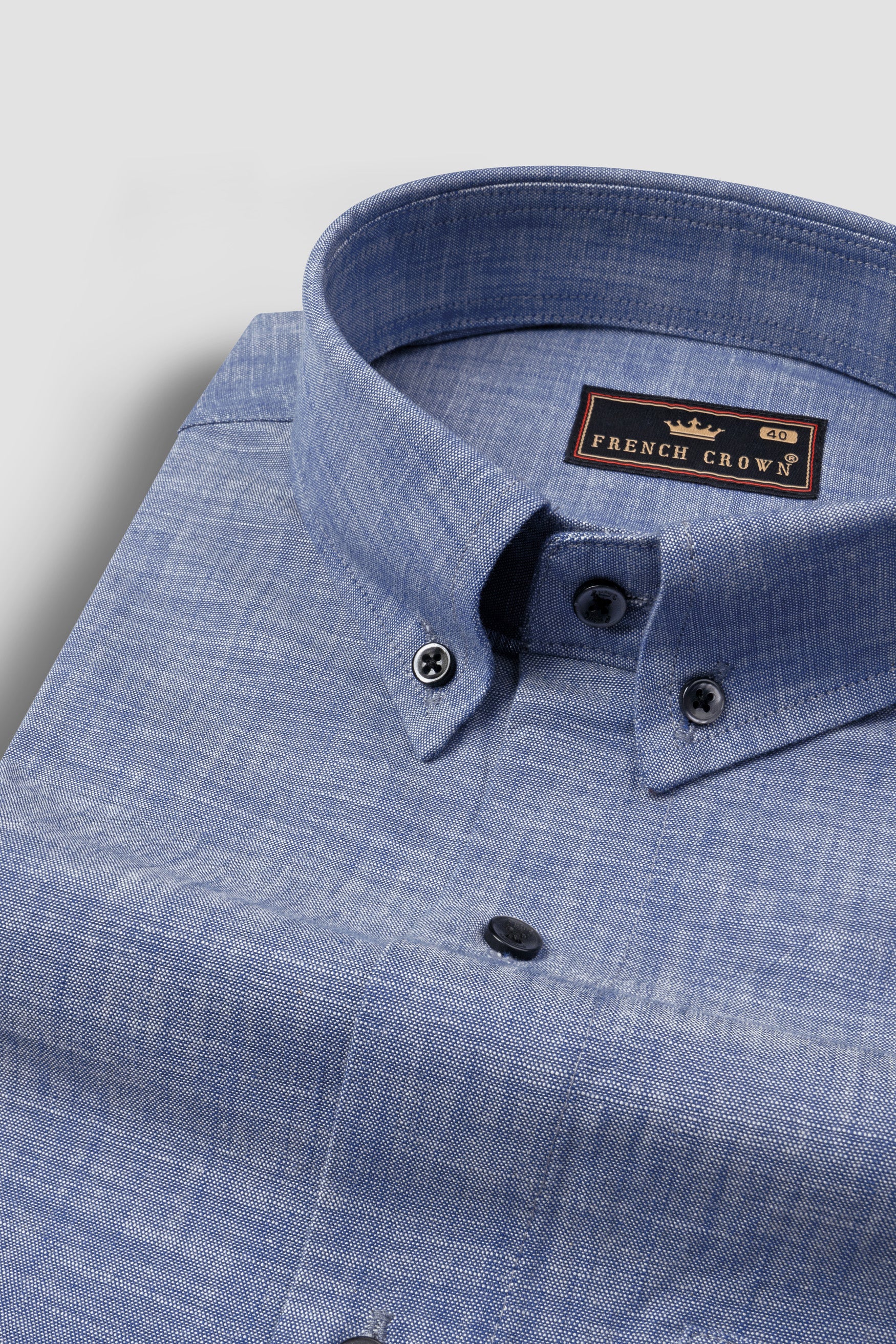 Yonder Blue Premium Giza Cotton Chambray Shirt