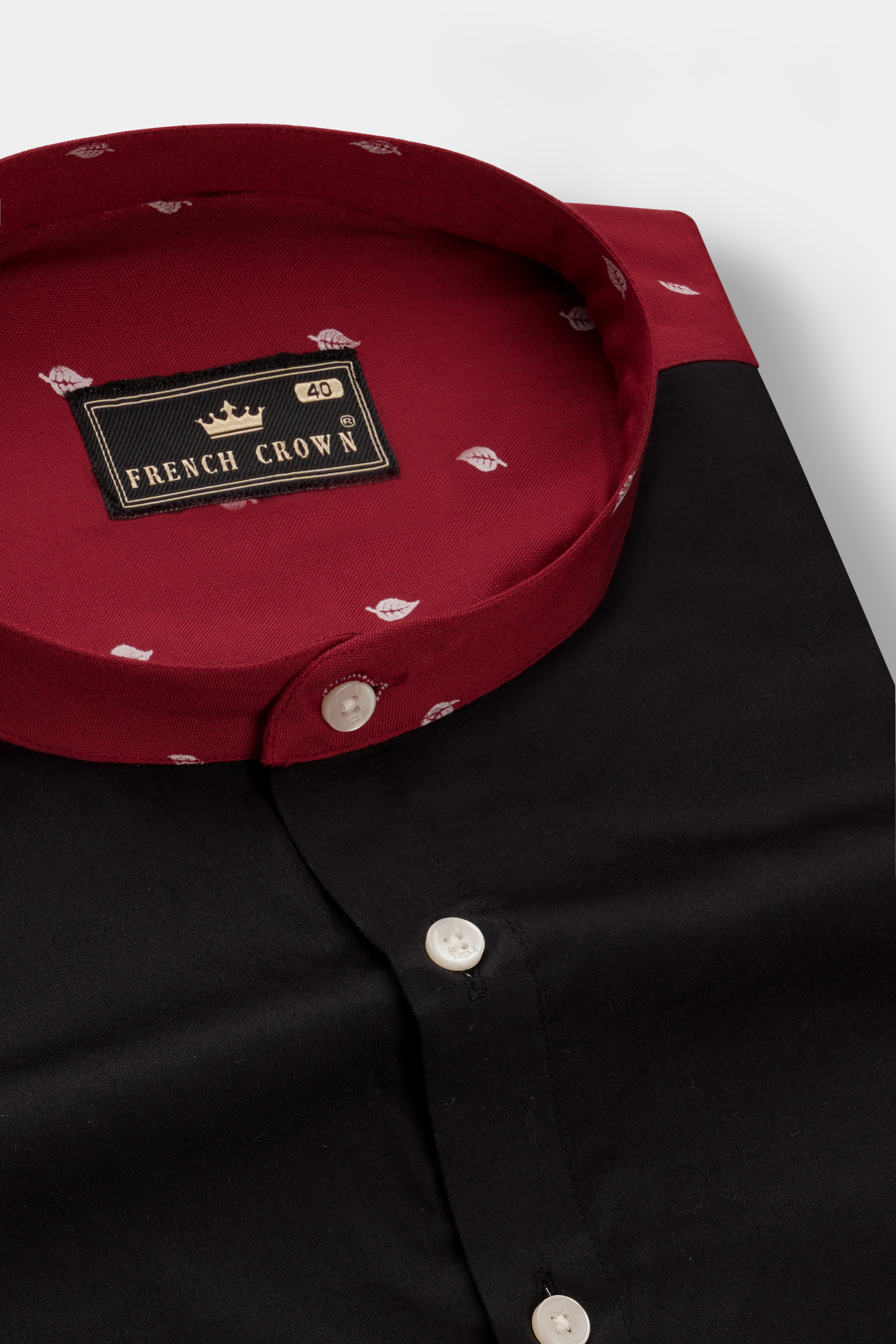 Cardinal Red and Black Premium Tencel Designer Shirt