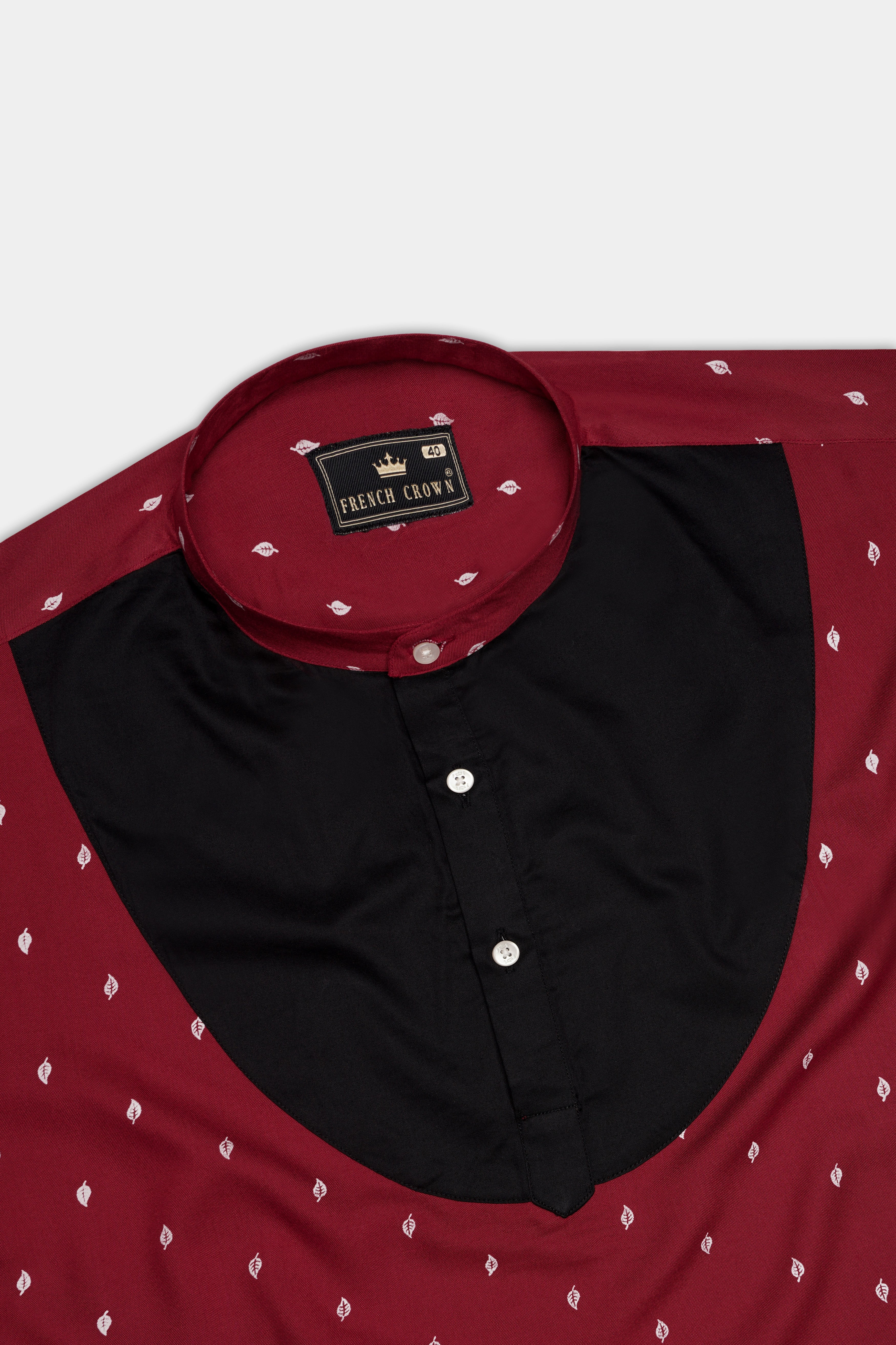 Cardinal Red and Black Premium Tencel Designer Shirt