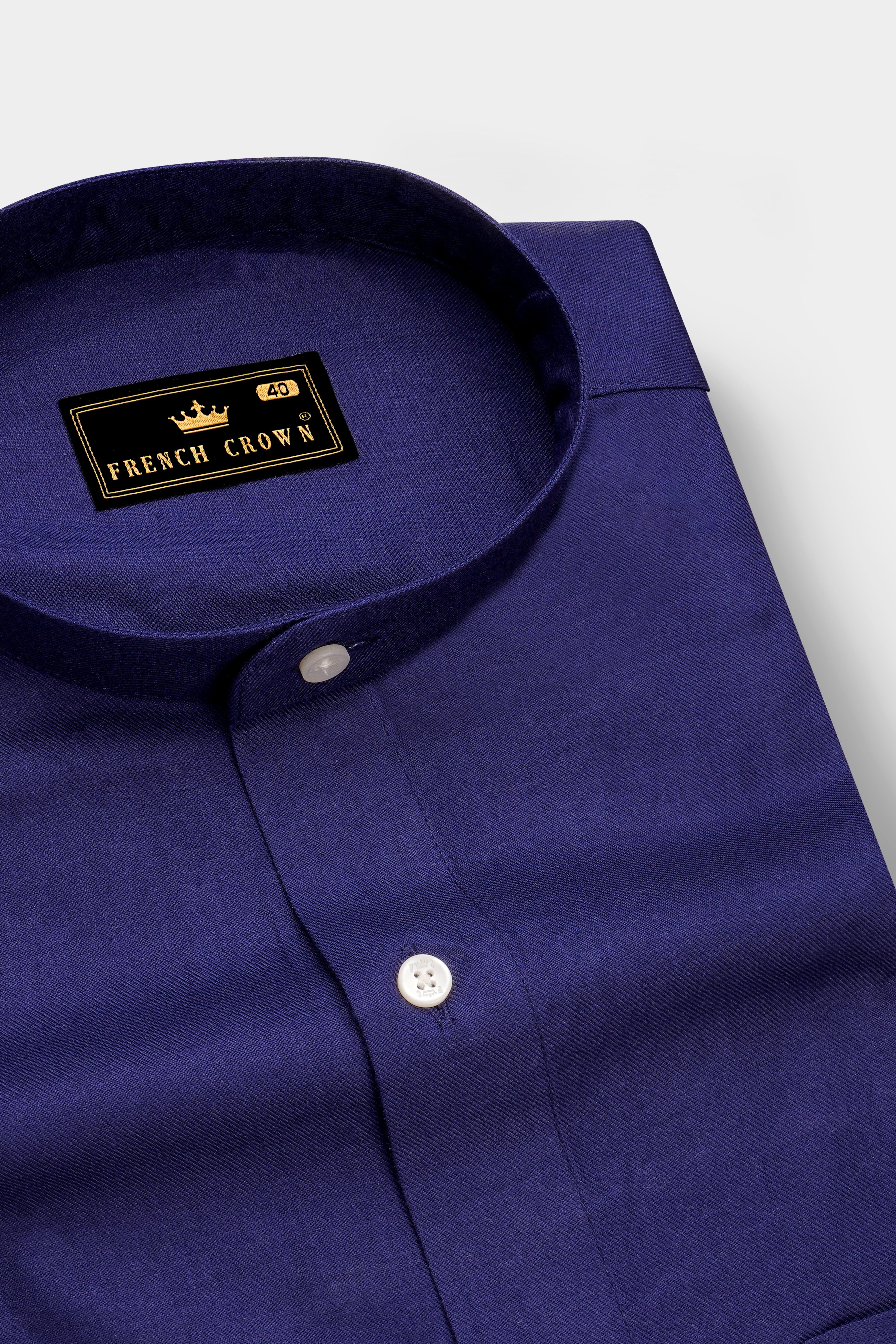 Gunmetal Blue Premium Cotton Shirt