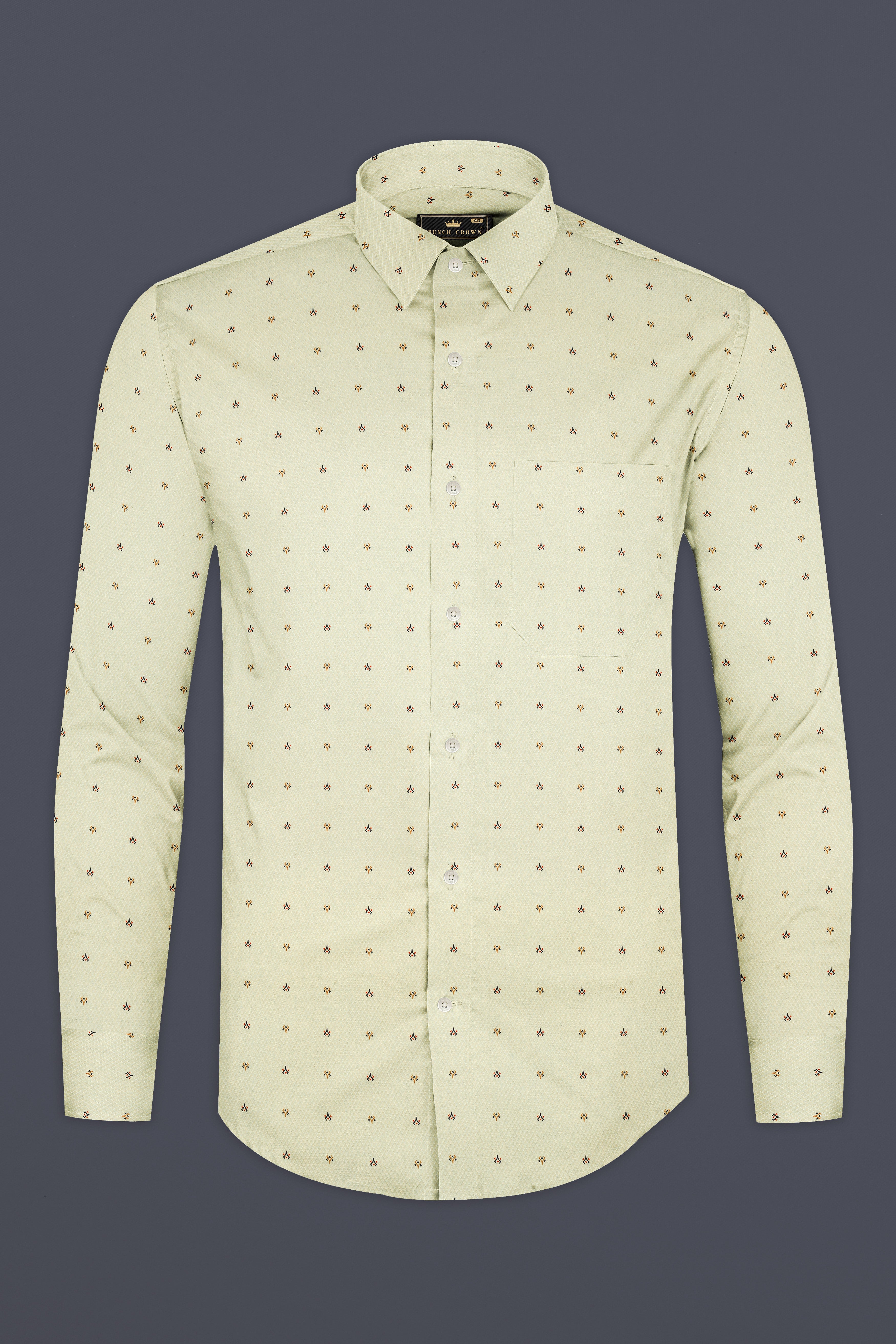 Beryl Green Dobby Textured Premium Giza Cotton Shirt