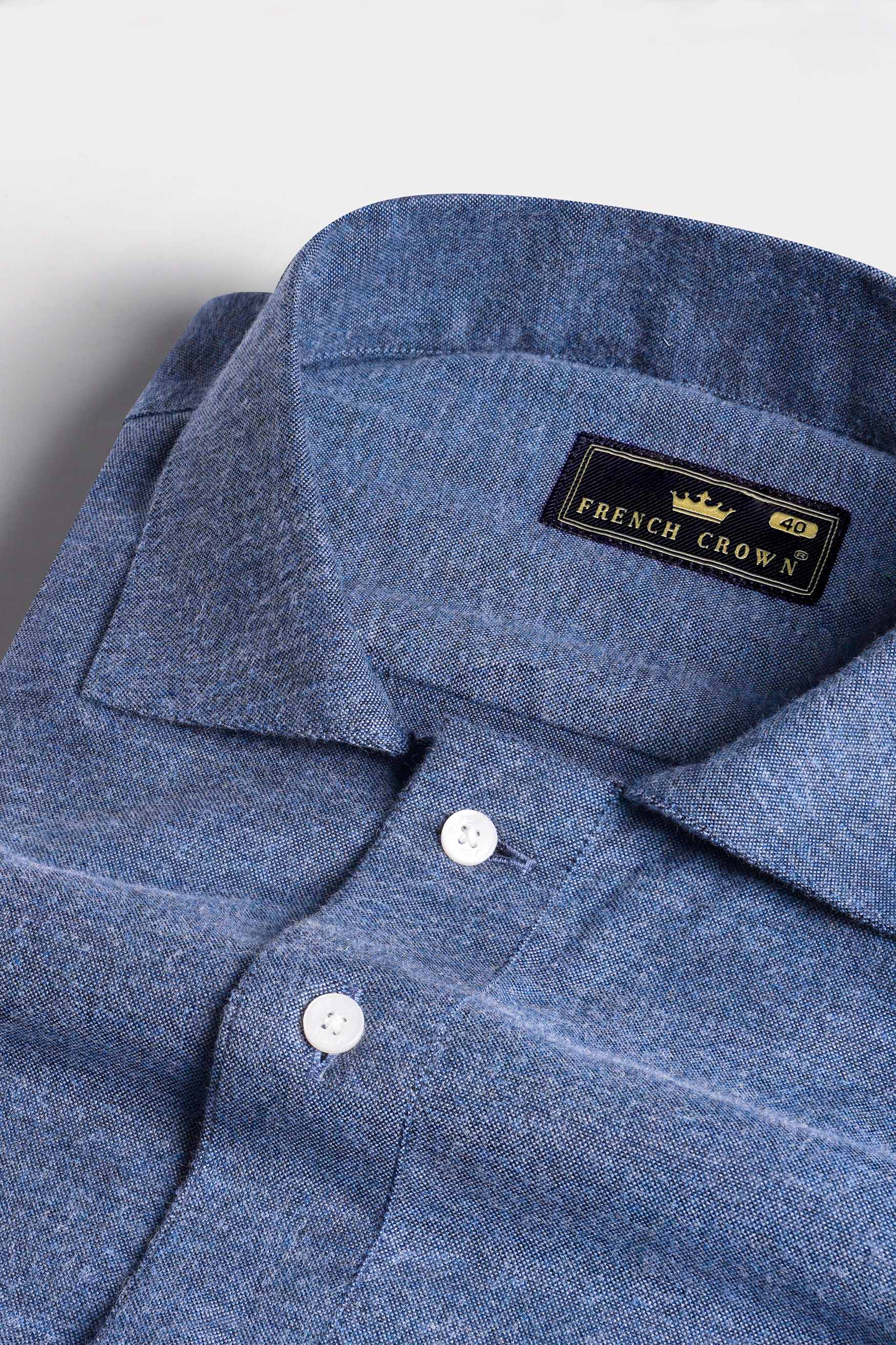 Comet Blue Flannel Designer Shirt