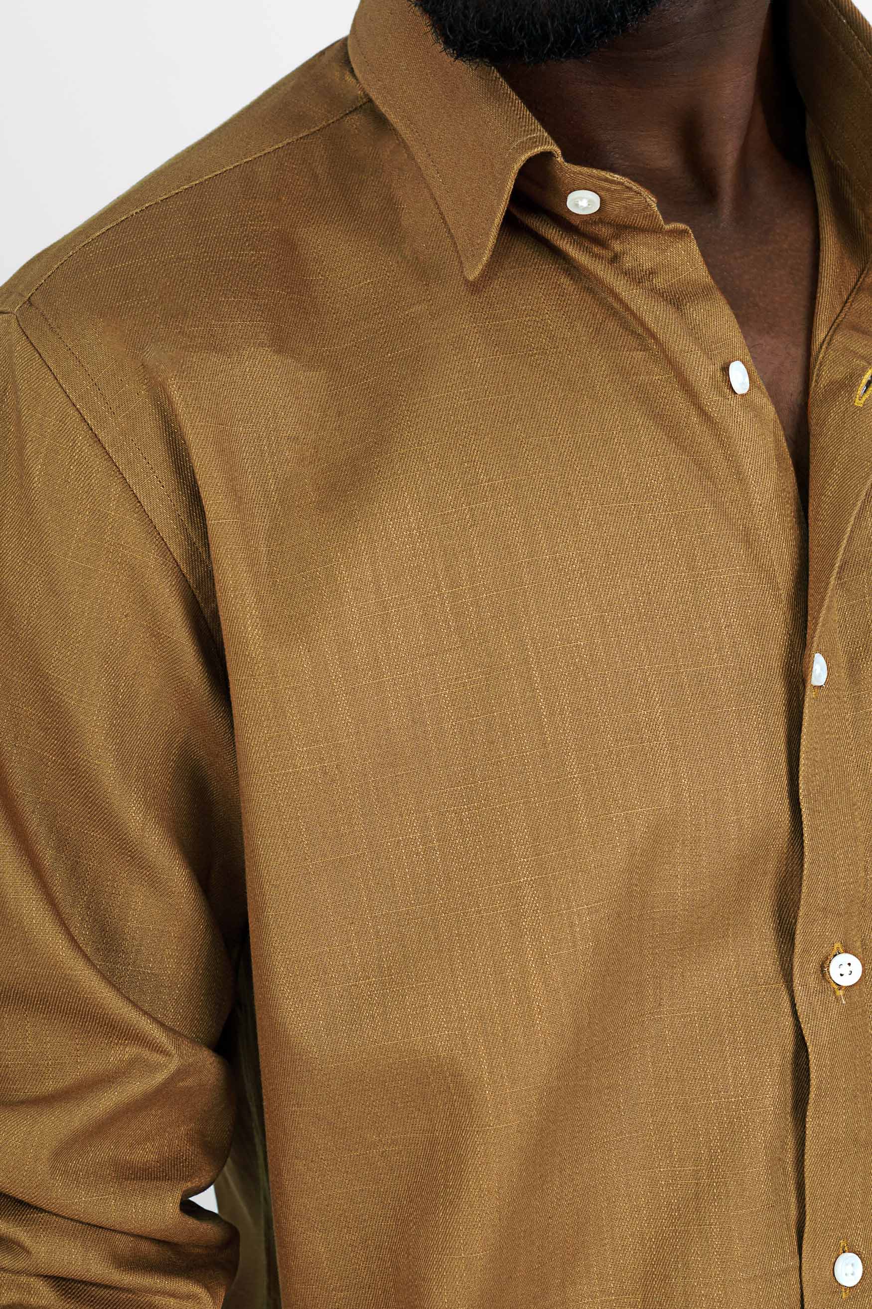 Cape Palliser Brown Chambray Shirt