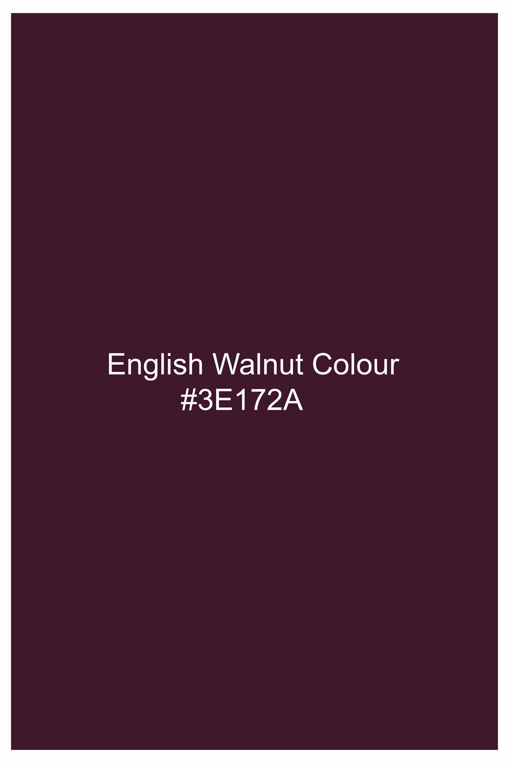 English Walnut Maroon Premium Cotton Shirt