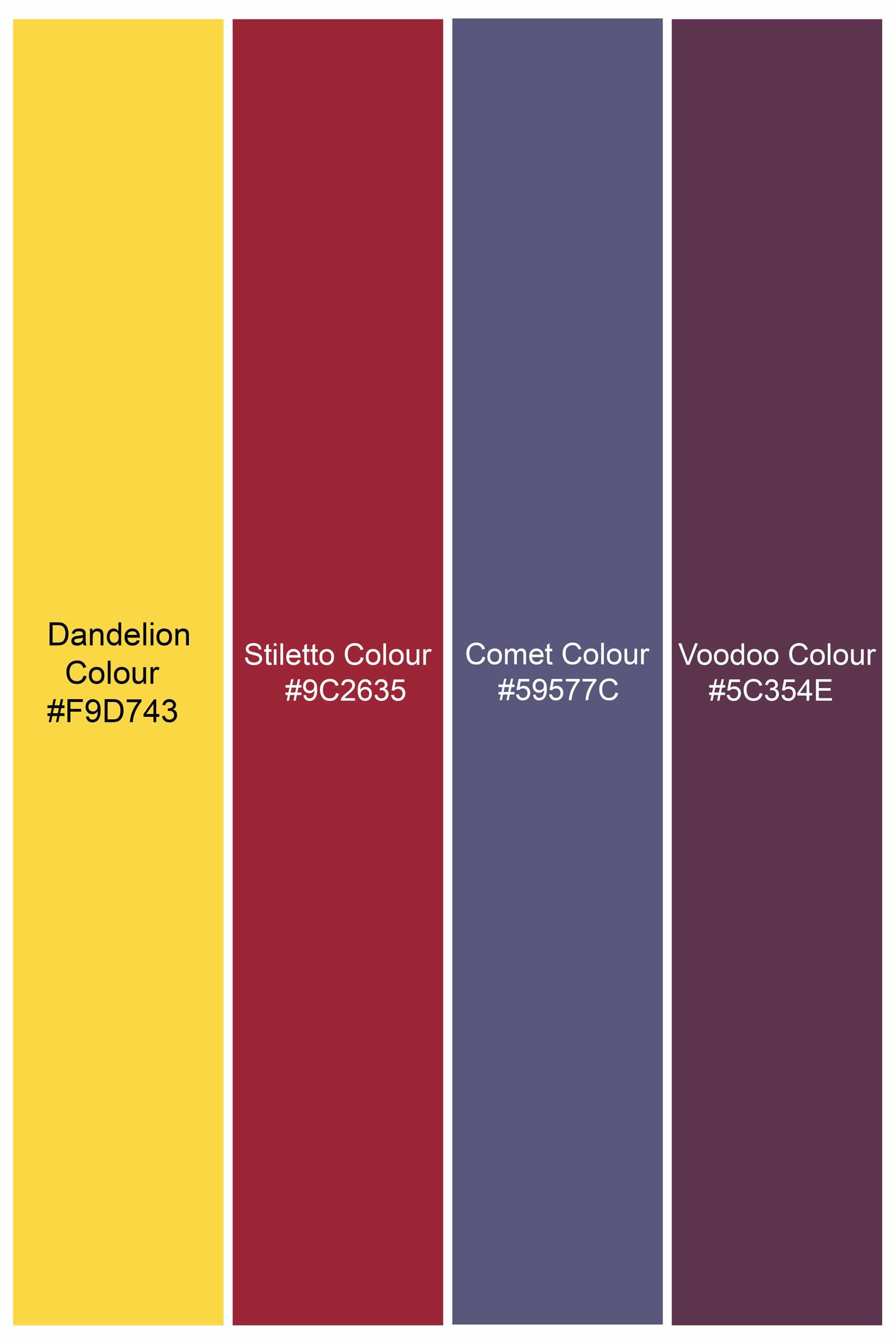 Dandelion Yellow and Stiletto Red Checkered Herringbone Shirt