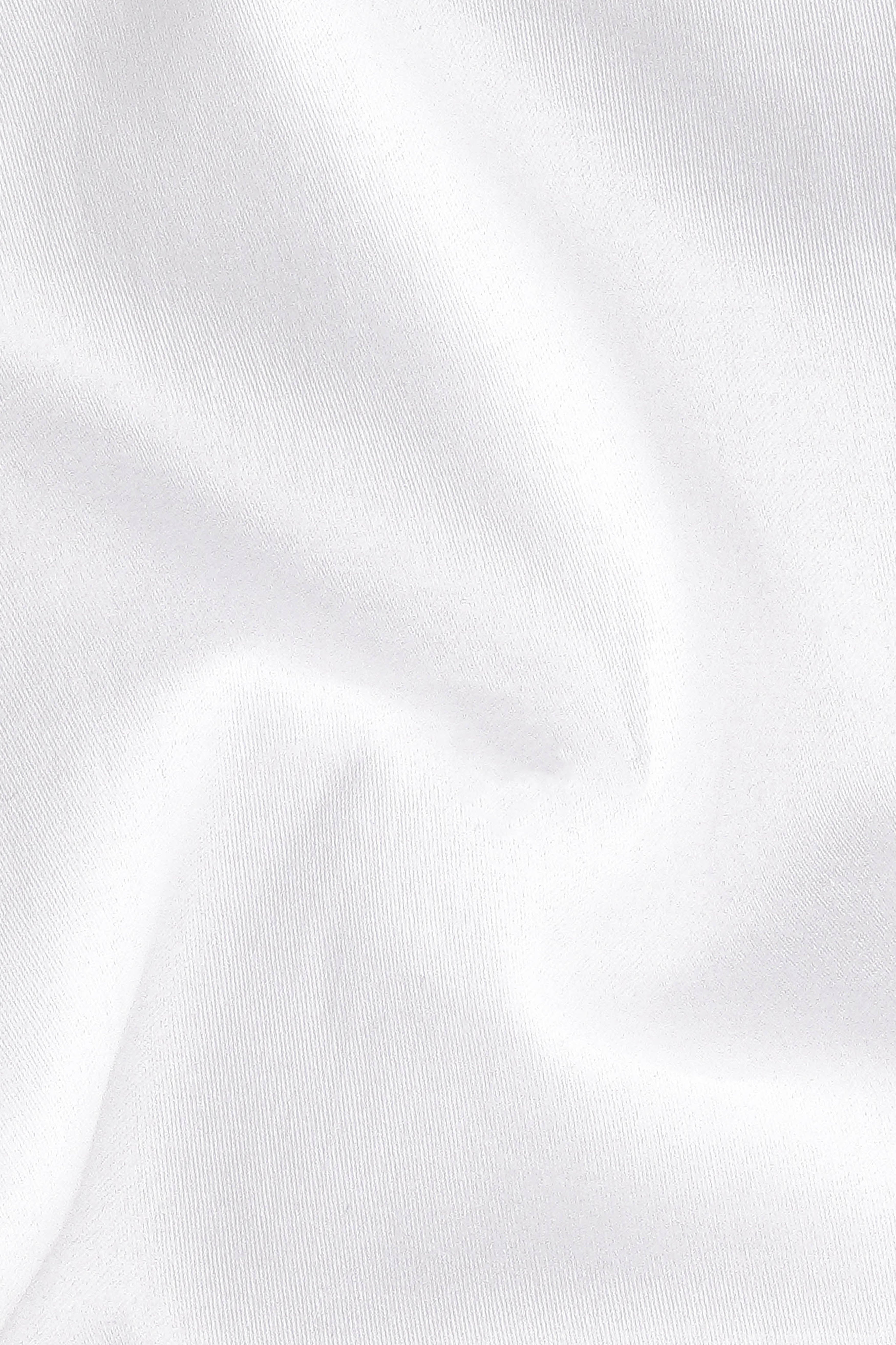 Bright White Subtle Sheen Super Soft Black Button Premium Cotton Shirt