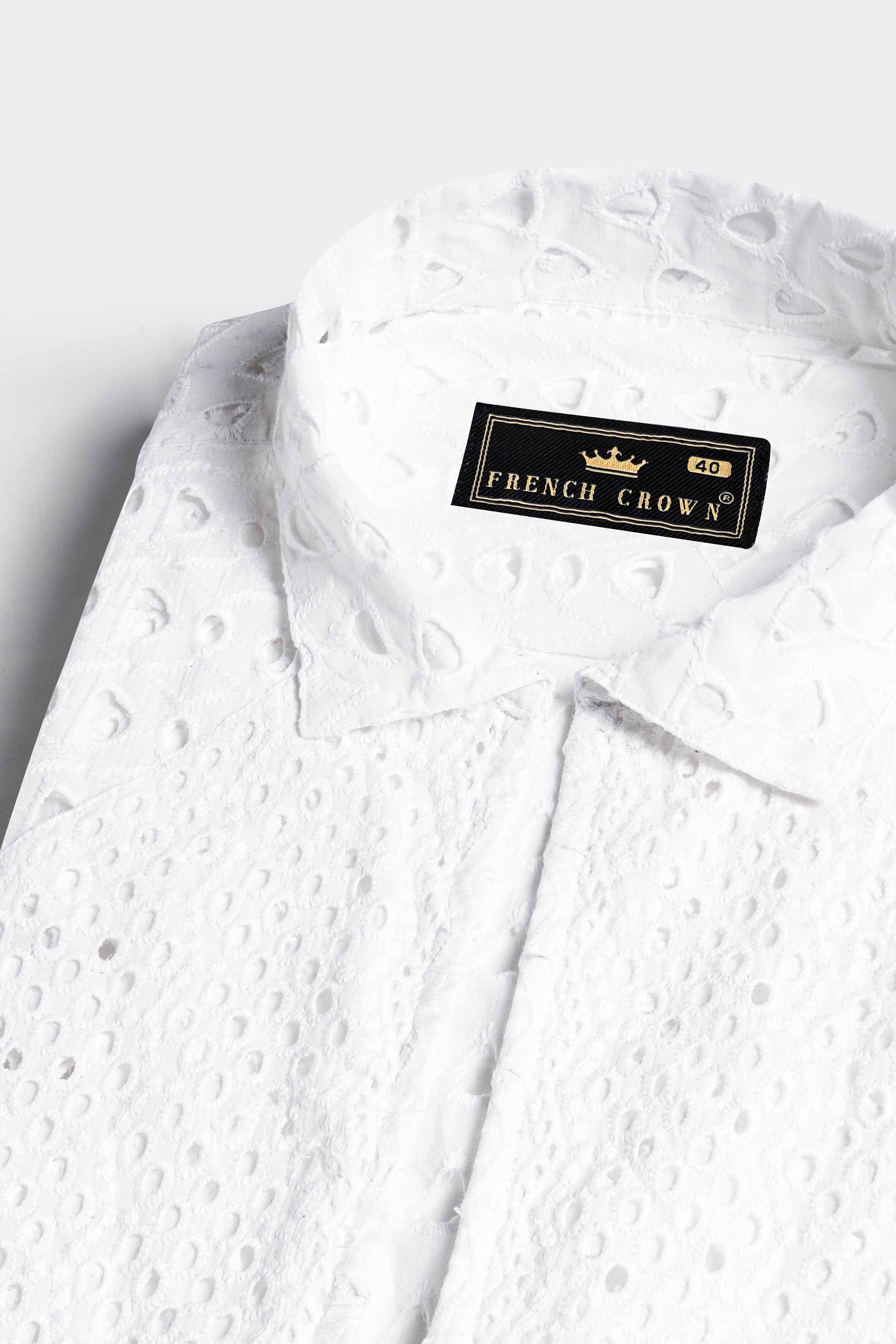 Bright White Premium Cotton Designer Shirt