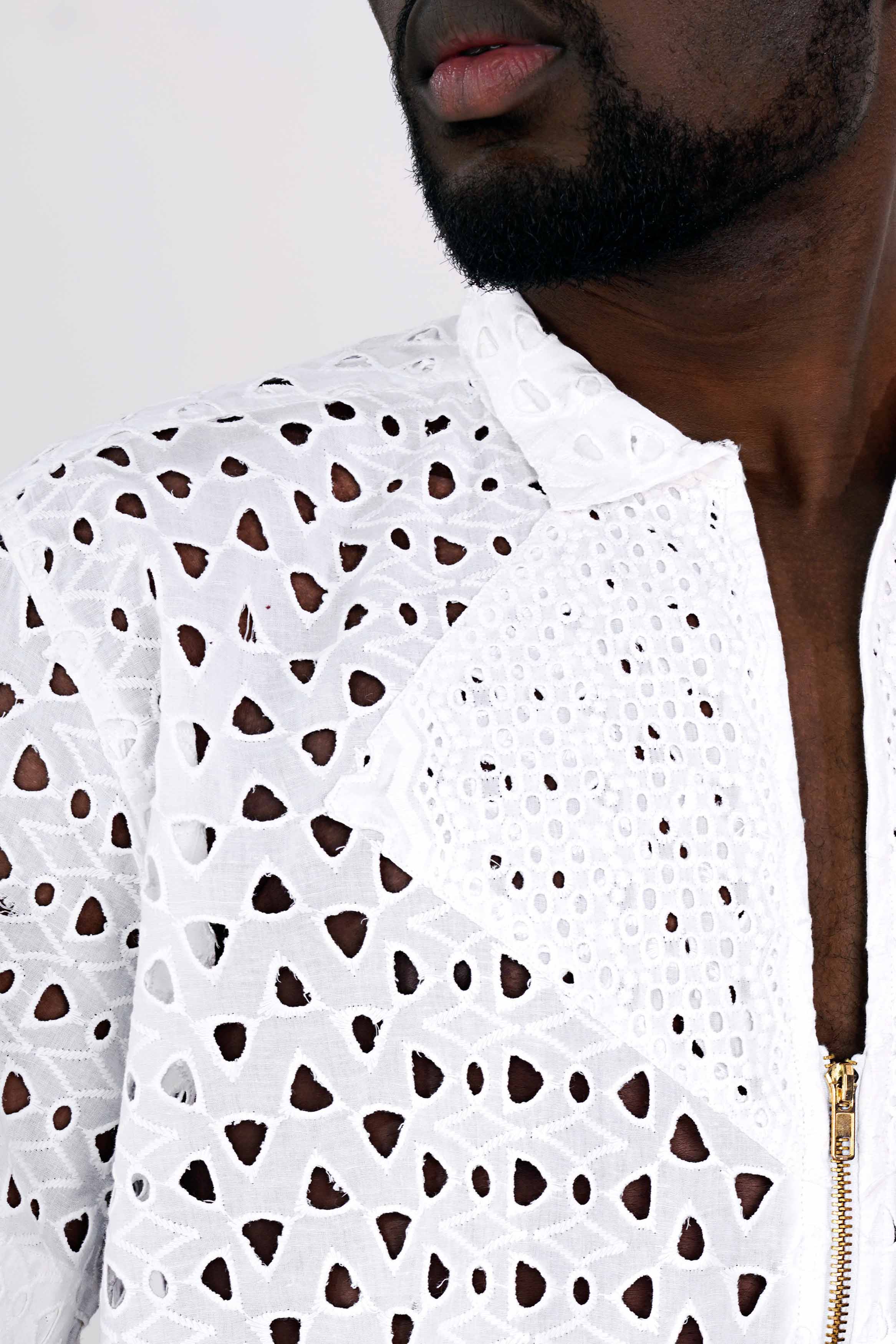 Bright White Premium Cotton Designer Shirt