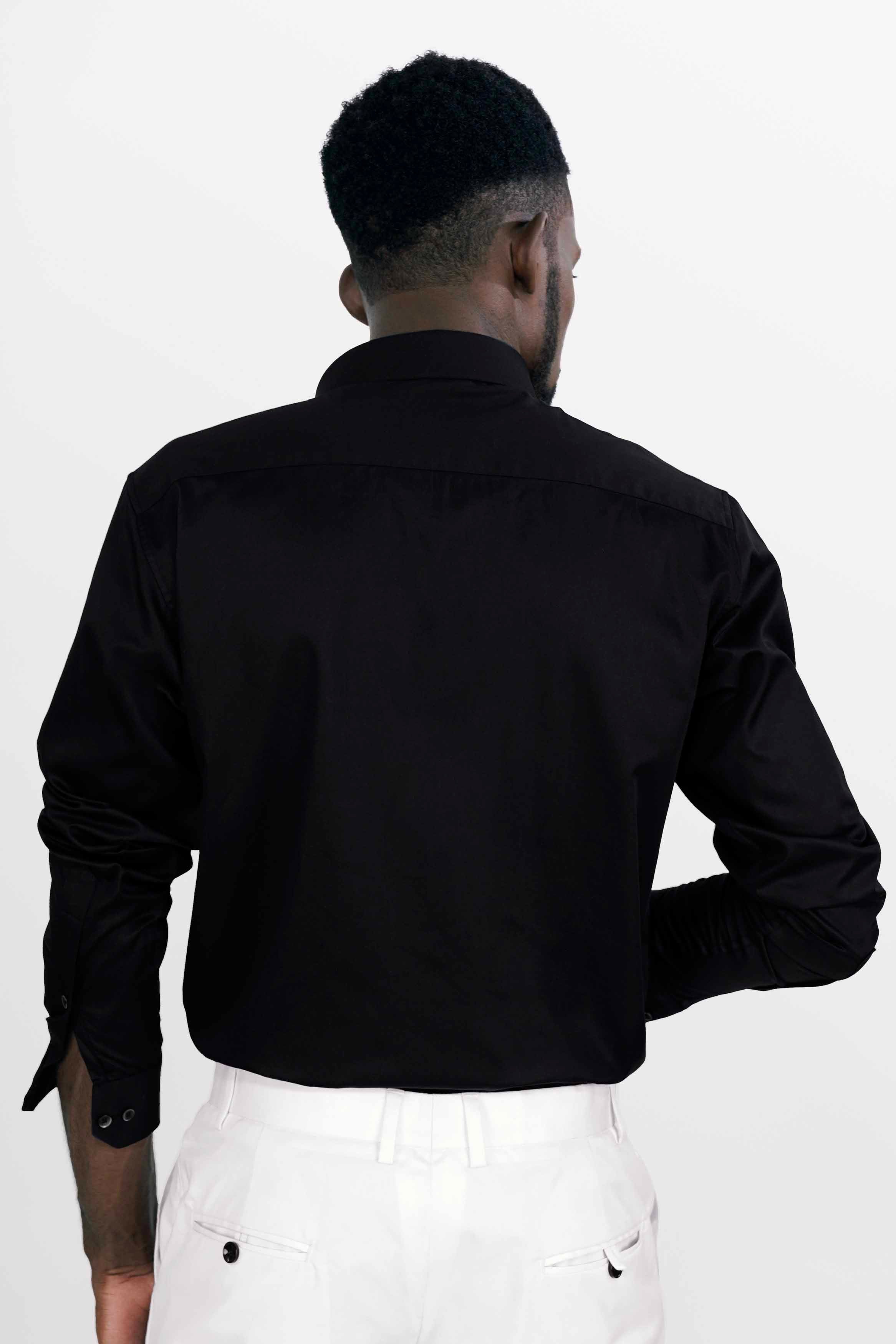 Jade Black Super Soft Premium Concealed Button Cotton Designer Shirt