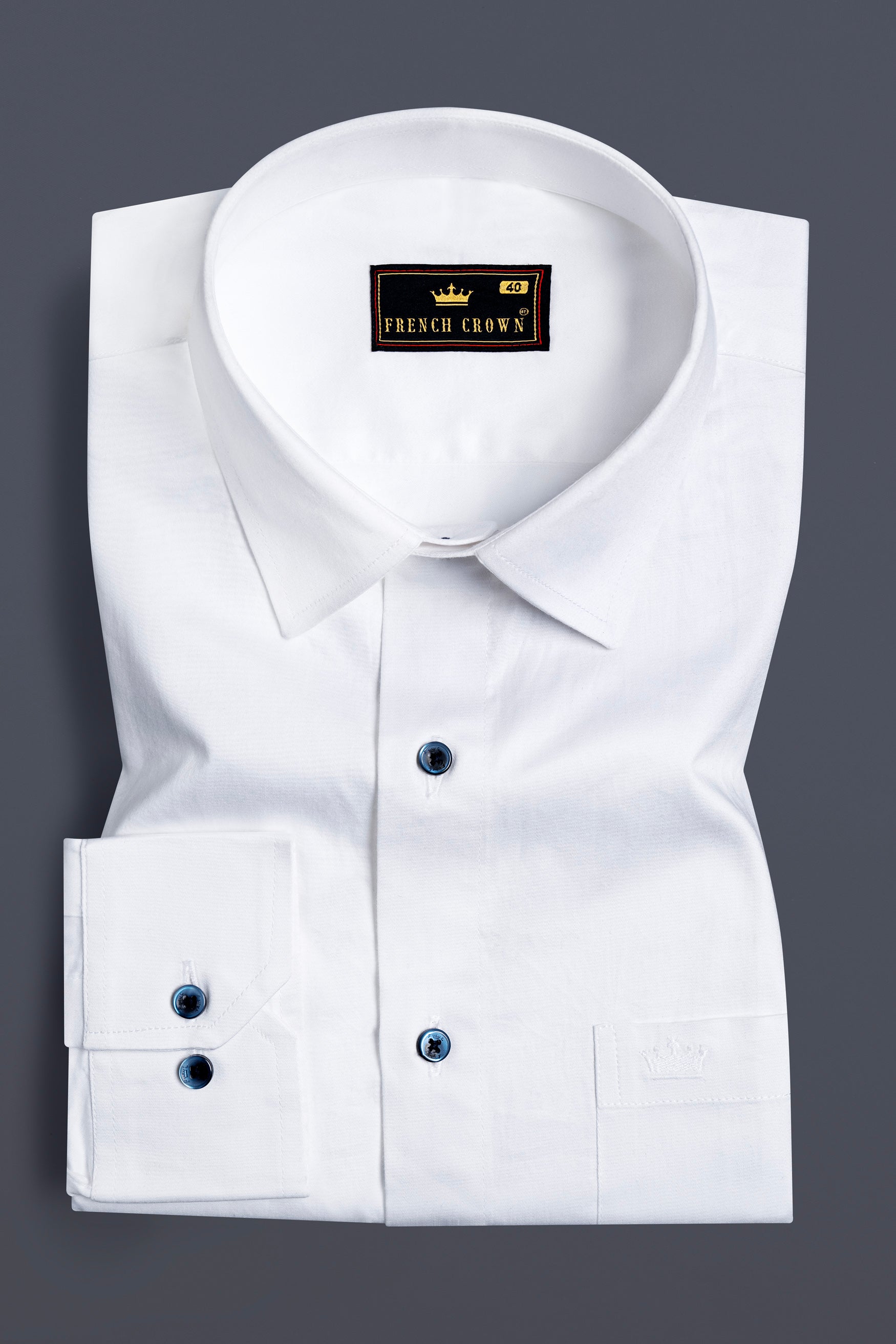 Bright White Big Horn Sheep Printed Subtle Sheen Super Soft Premium Cotton Designer Shirt