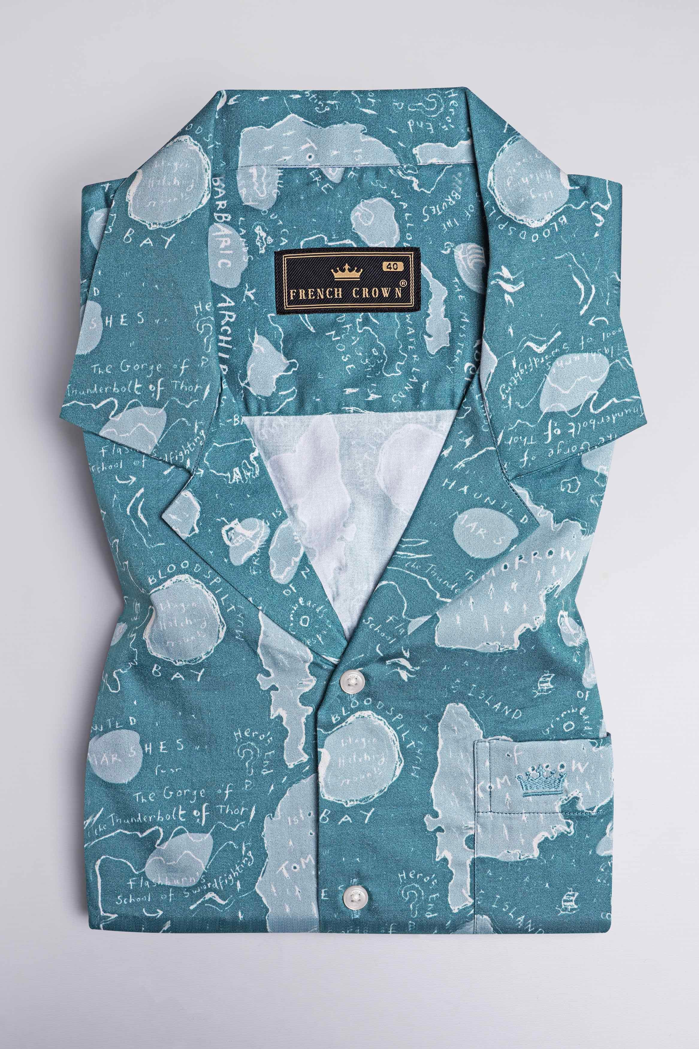 Blumine with Casper Gray Funky Printed Super Soft Premium Cotton Shirt