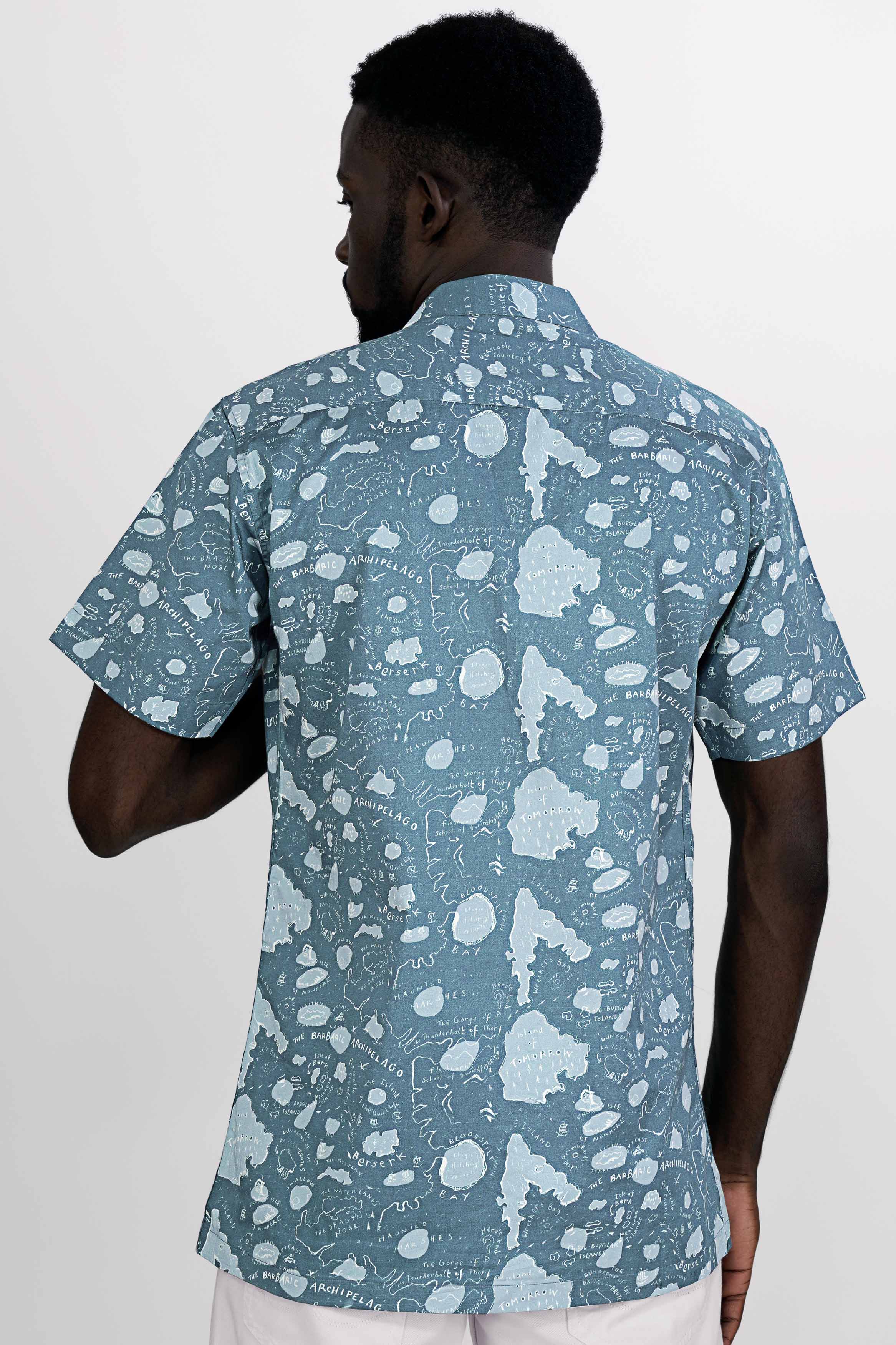 Blumine with Casper Gray Funky Printed Super Soft Premium Cotton Shirt