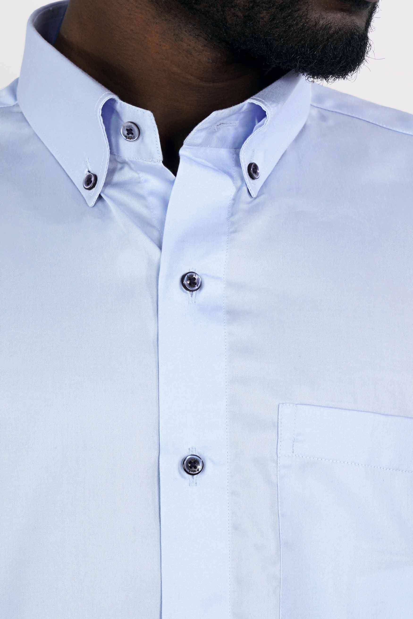 Cornflower Blue Super Soft Premium Cotton Button Down Shirt