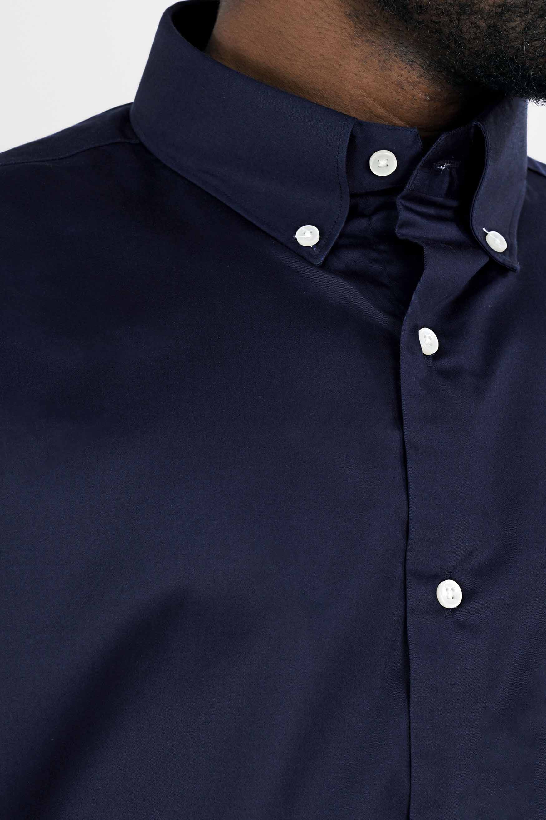 Midnight Blue Super Soft Premium Cotton Button Down Shirt