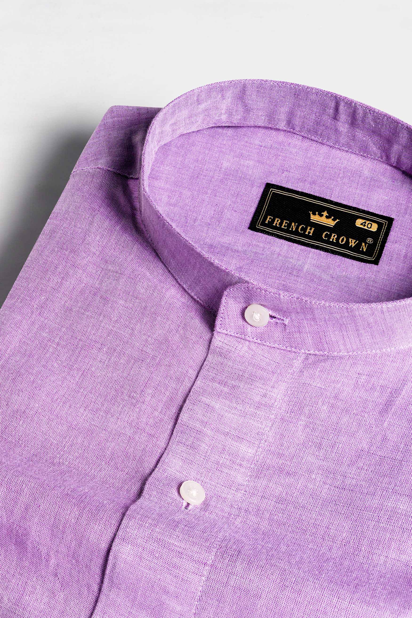 Plum Purple Luxurious Linen Shirt