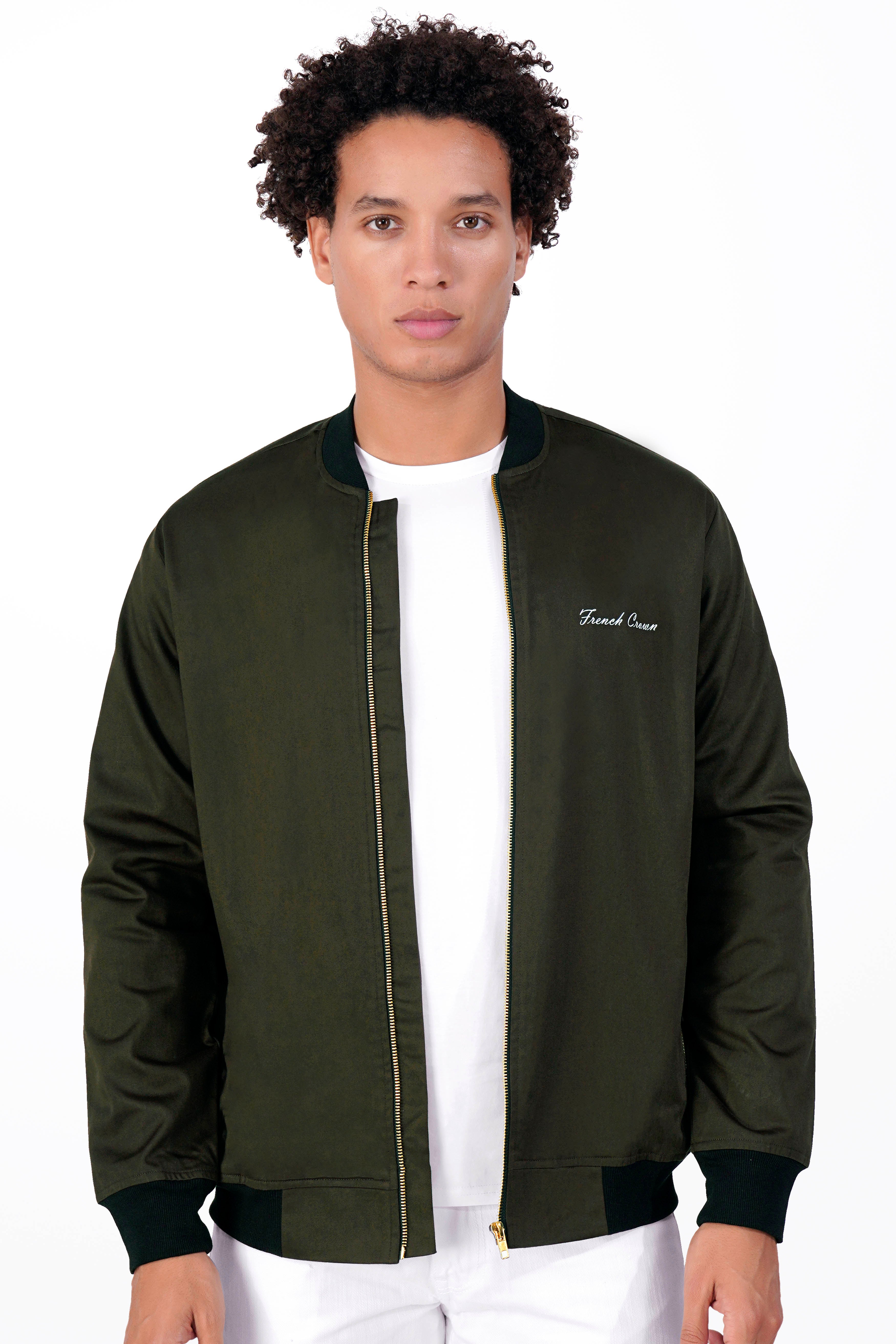 Birch Green Premium Cotton Bomber Jacket