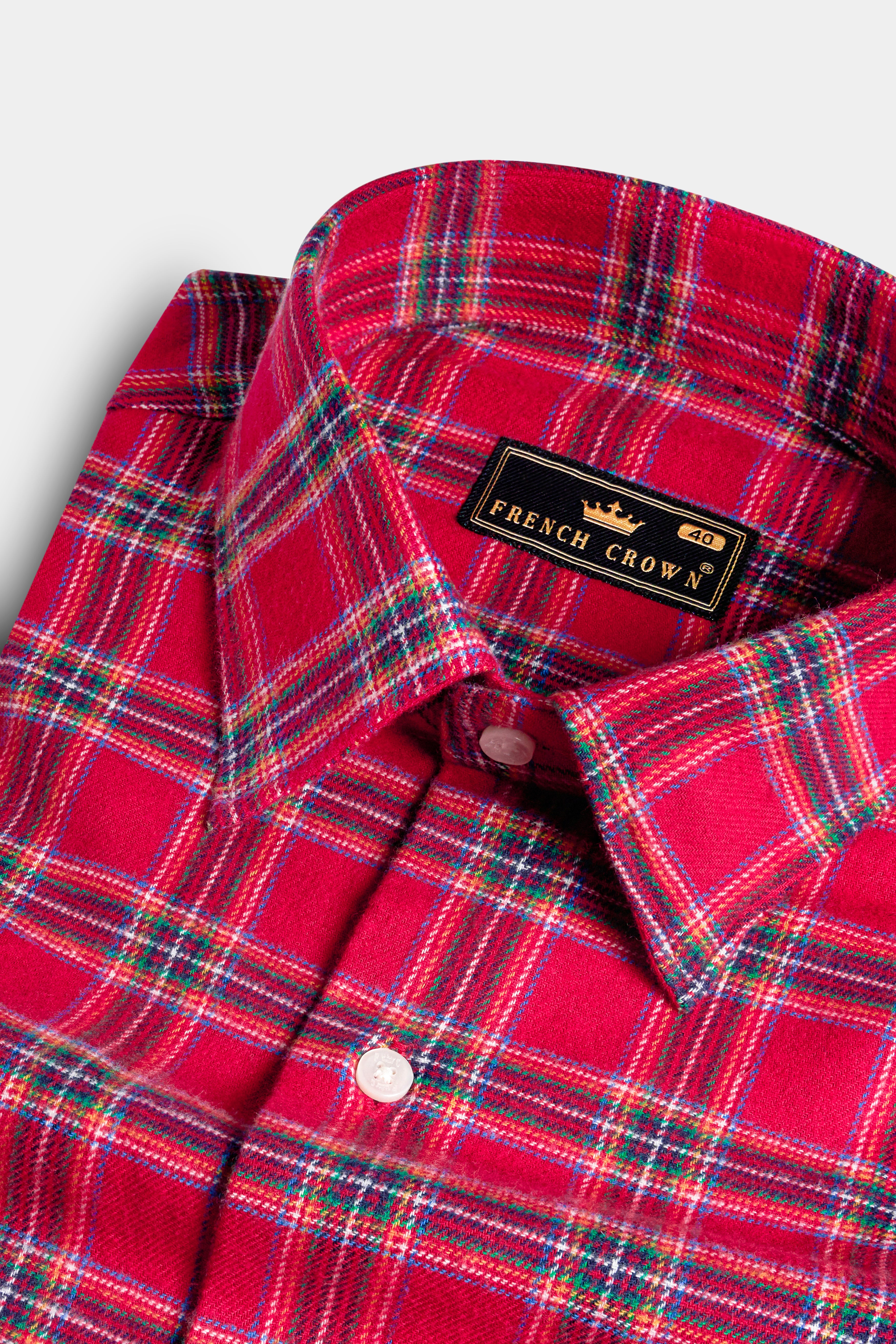 Shiraz Red Plaid Flannel Shirt