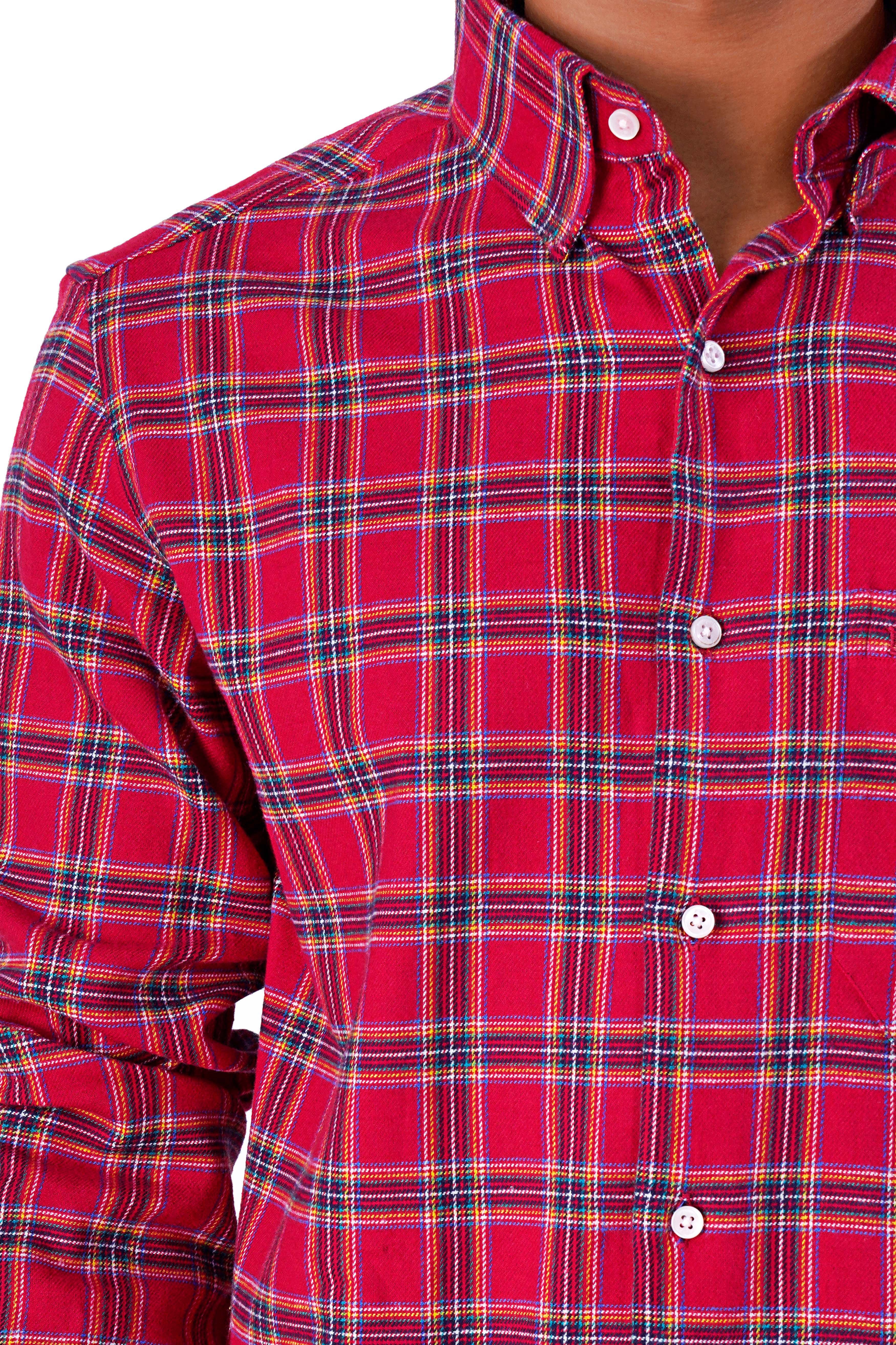 Shiraz Red Plaid Flannel Shirt