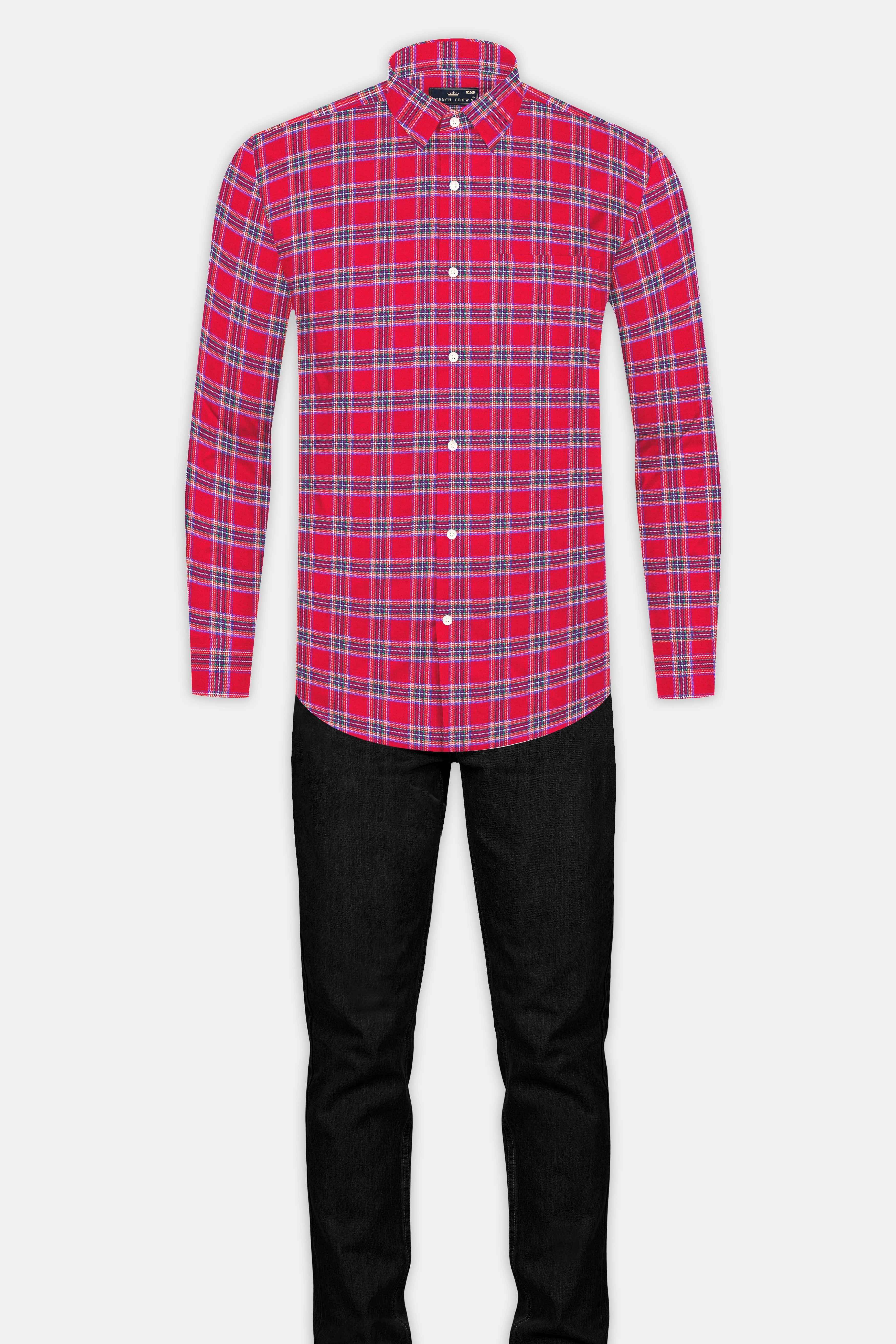 Shiraz Red Plaid Flannel Shirt