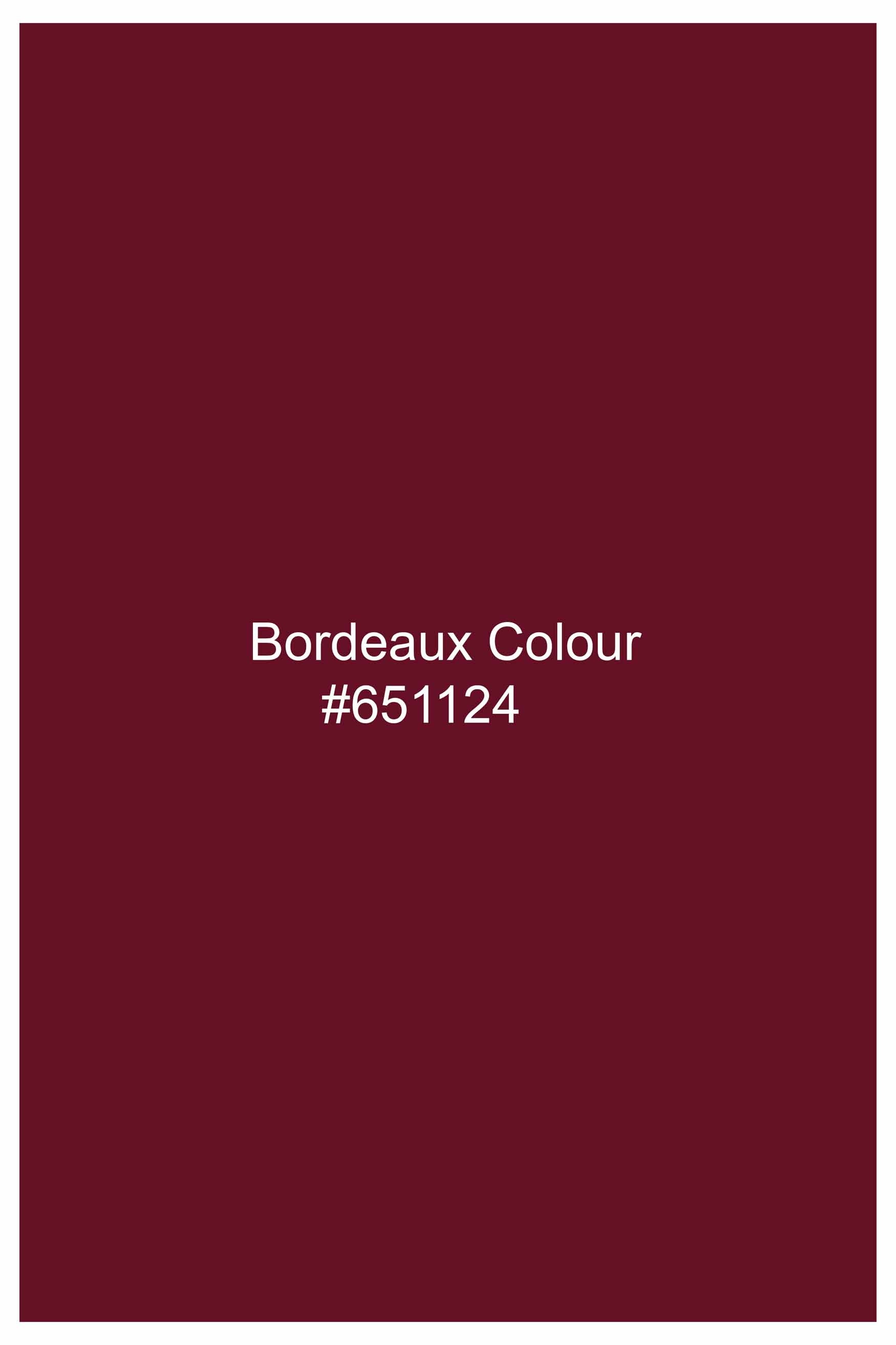 Bordeaux Red Subtle Sheen Super Soft Premium Cotton Tuxedo Shirt