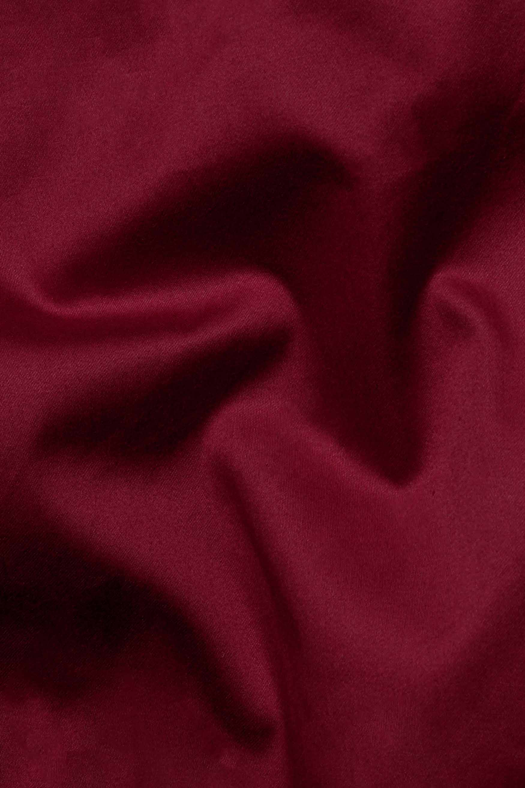 Bordeaux Red Subtle Sheen Super Soft Premium Cotton Tuxedo Shirt