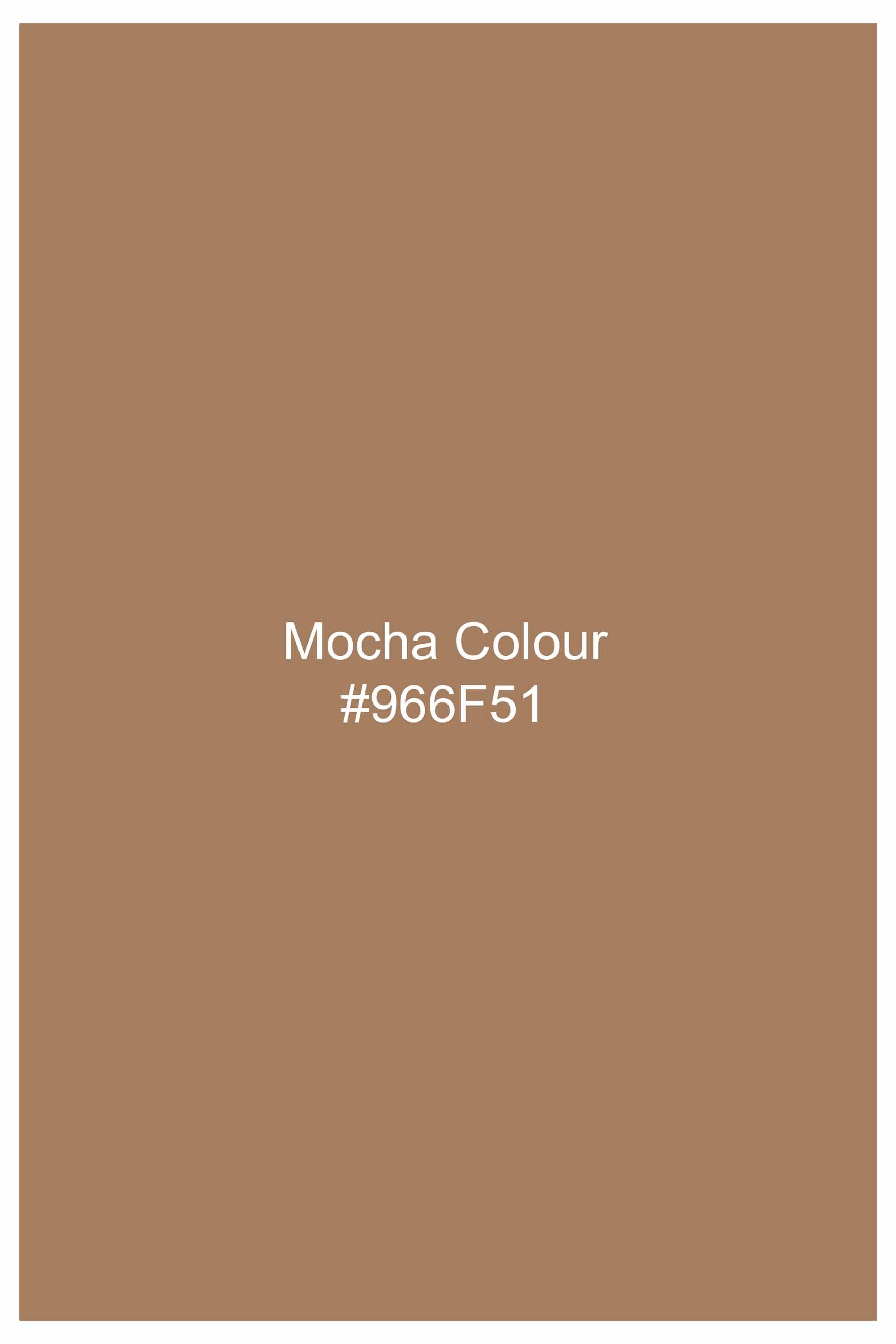 Mocha Brown Subtle Sheen Super Soft Premium Cotton Tuxedo Shirt